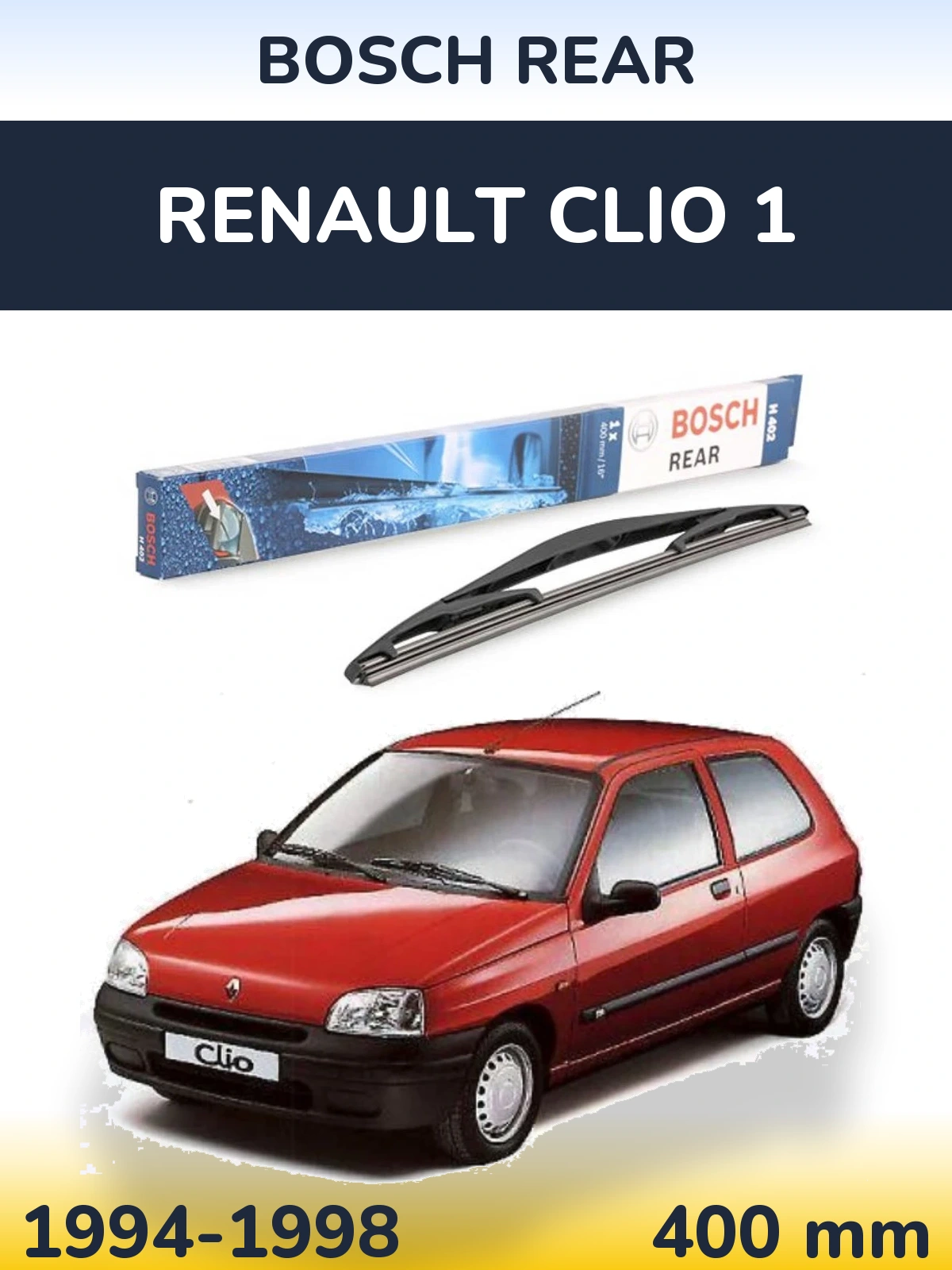 Задний дворник BOSCH Rear 400 мм для Renault Clio 1 1994-1998