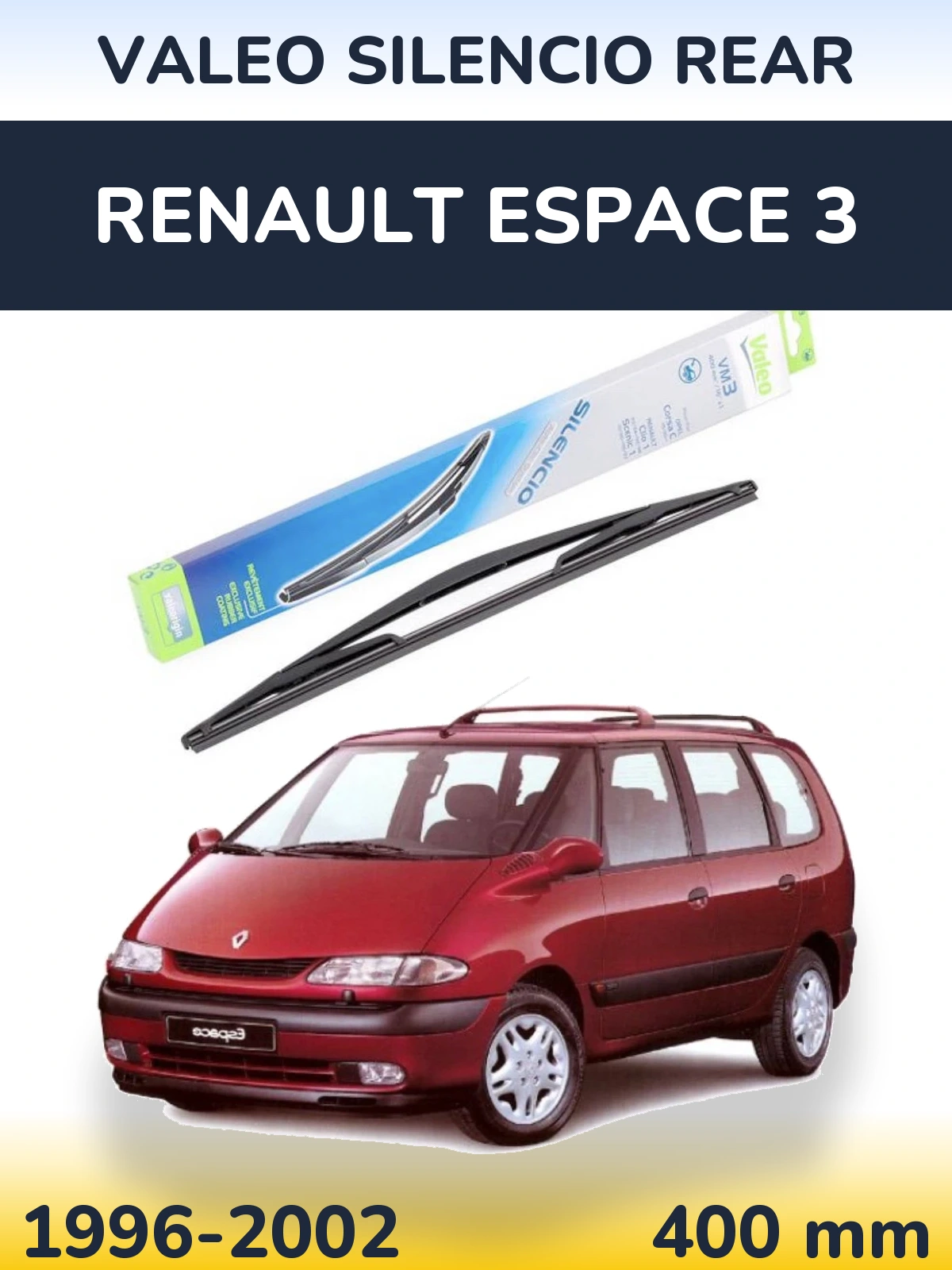 Задний дворник Valeo Silencio Rear 400 мм для Renault Espace 3 1996-2002
