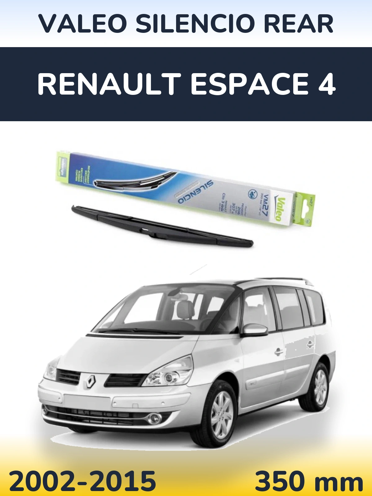 Задний дворник Valeo Silencio Rear 350 мм для Renault Espace 4 2002-2015