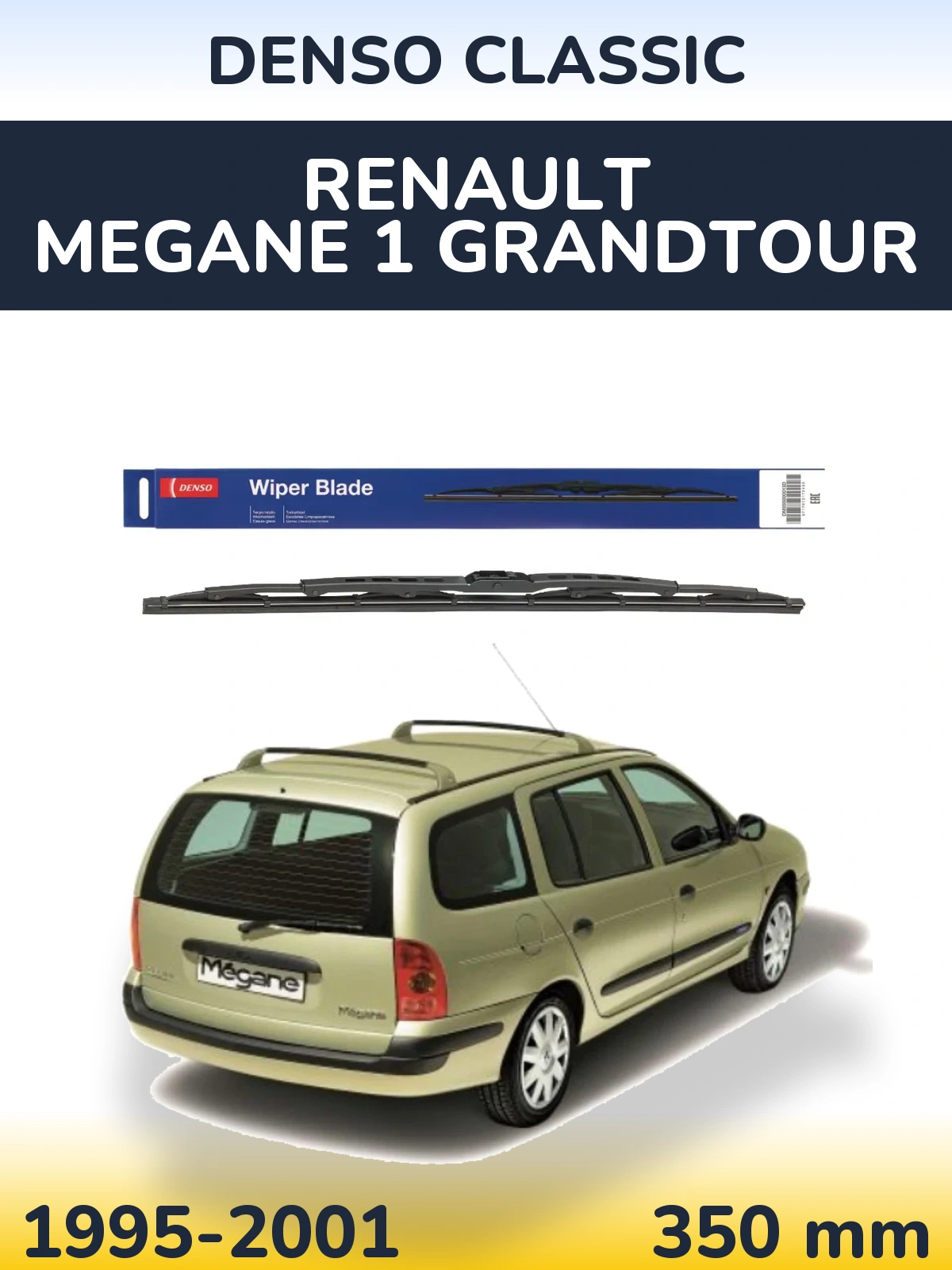 Tylna wycieraczka Denso Classic 350 mm do Renault Megane 1 Grandtour 1995-2001