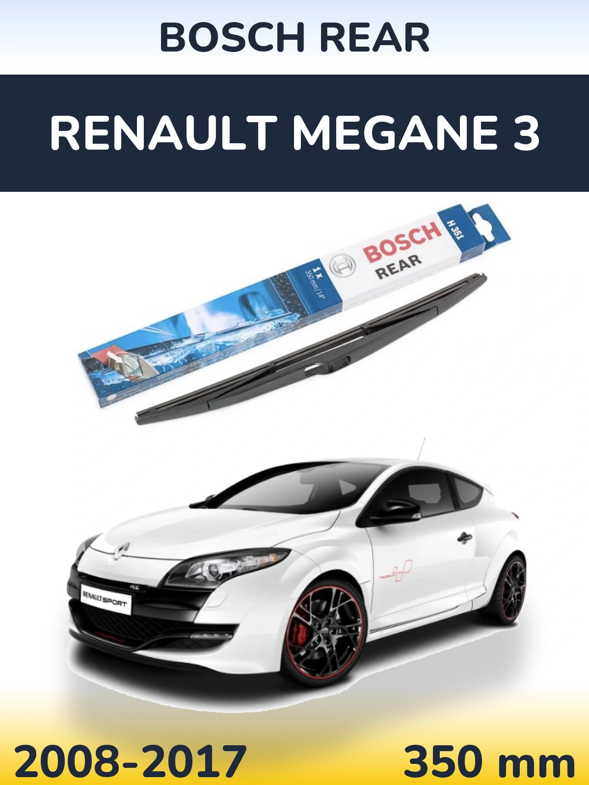 Tylna wycieraczka BOSCH Rear 350 mm do Renault Megane 3 2008-2017