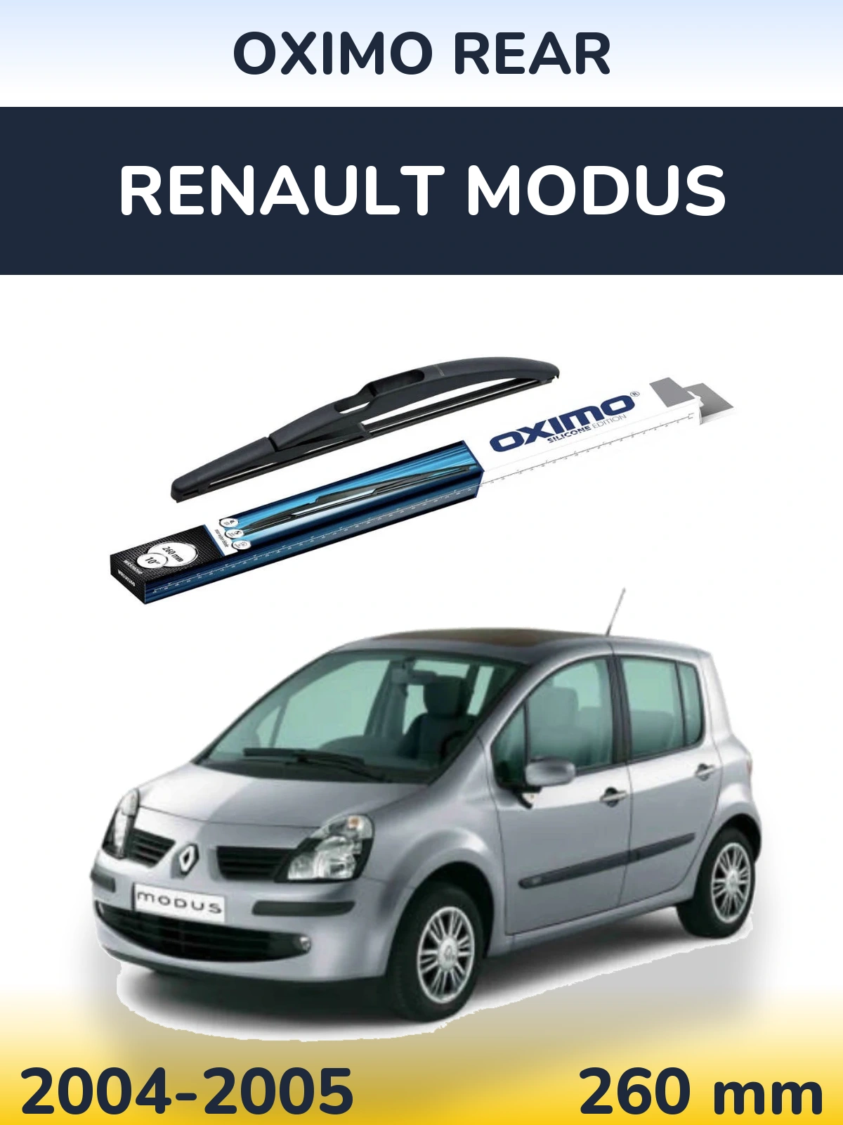 Задний дворник Oximo Rear 260 мм для Renault Modus 2004-2005