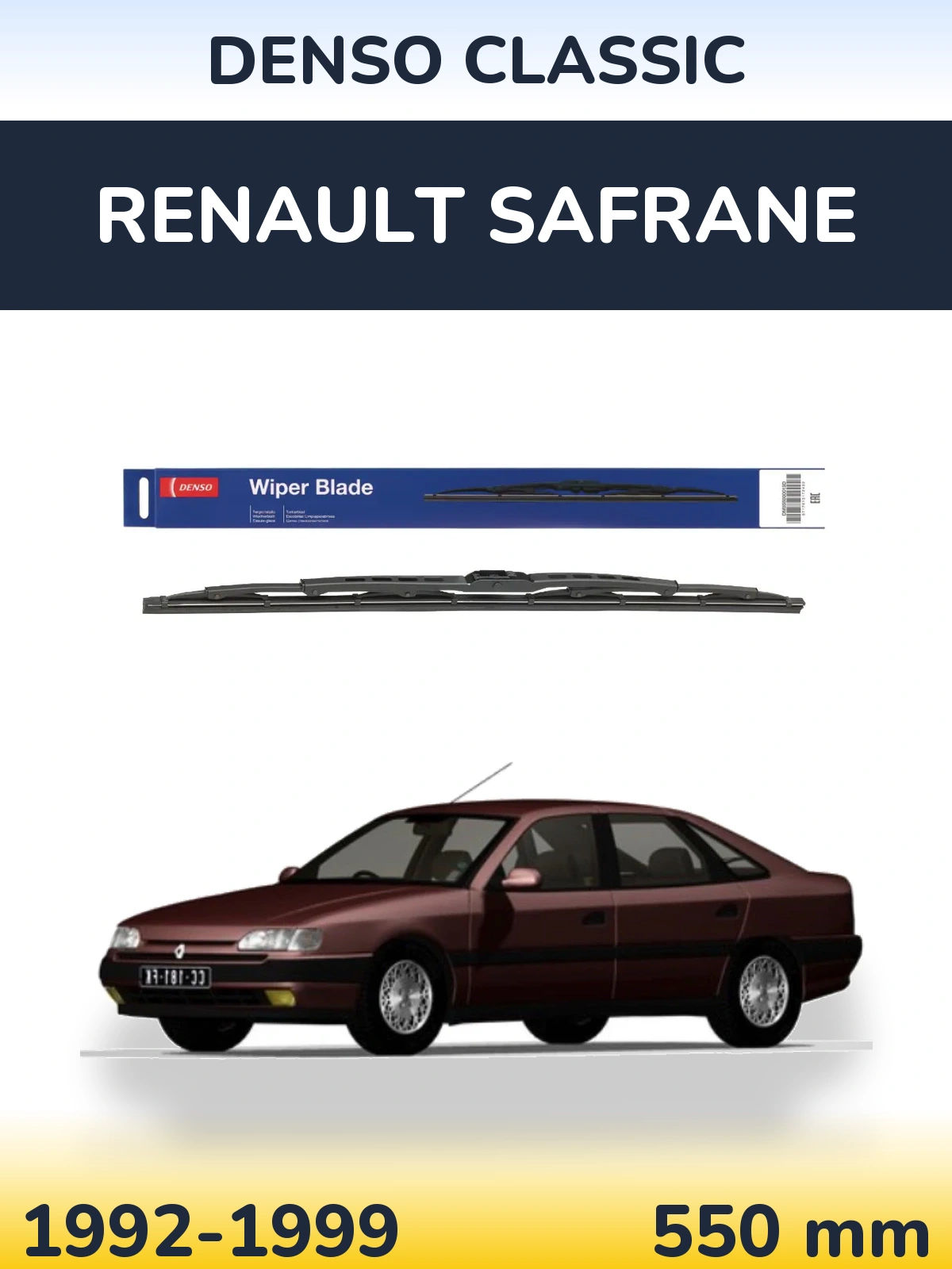 Tylna wycieraczka Denso Classic 550 mm do Renault Safrane 1992-1999