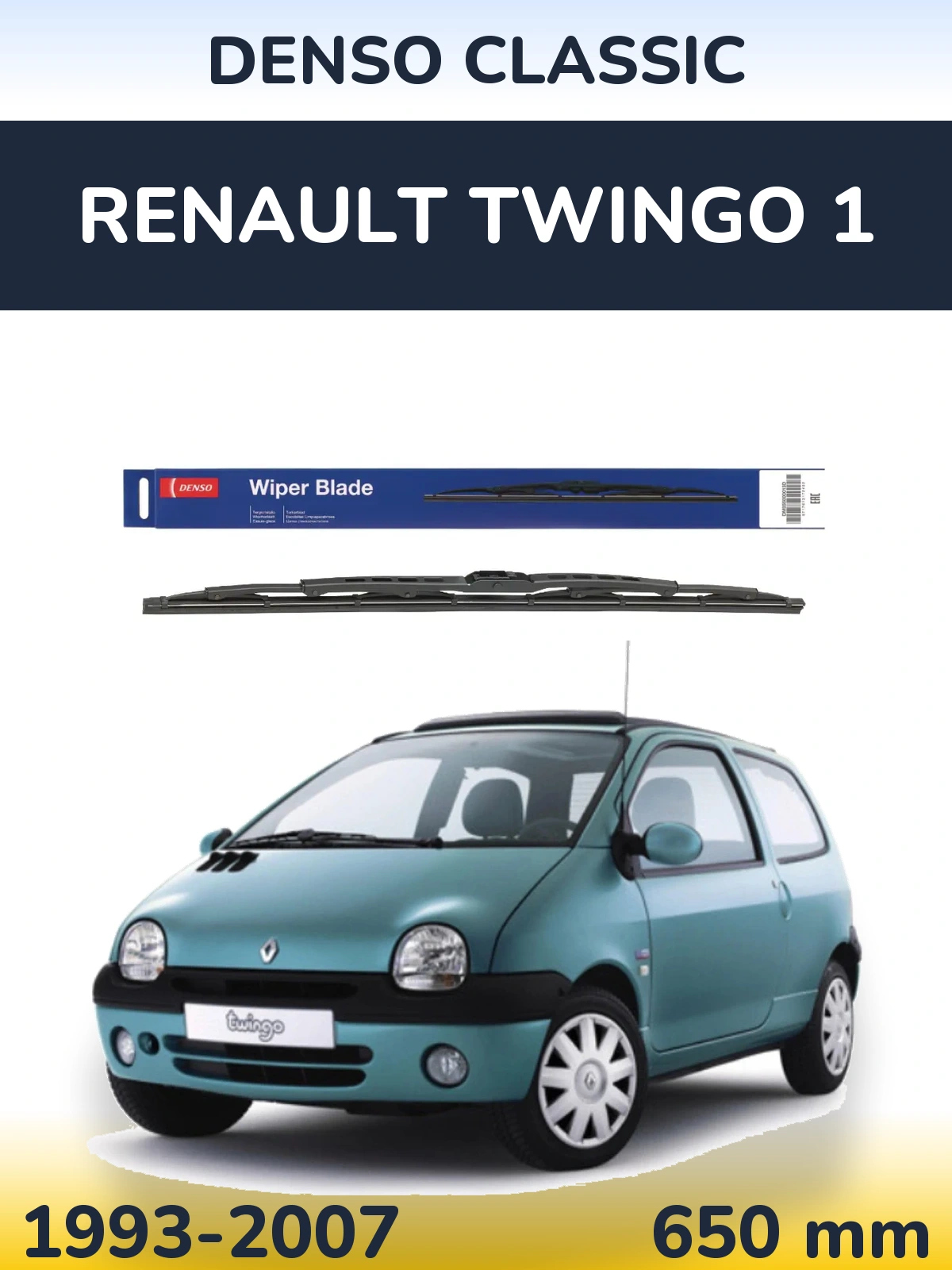 Передний дворник Denso Classic 650 мм для Renault Twingo 1 1993-2007