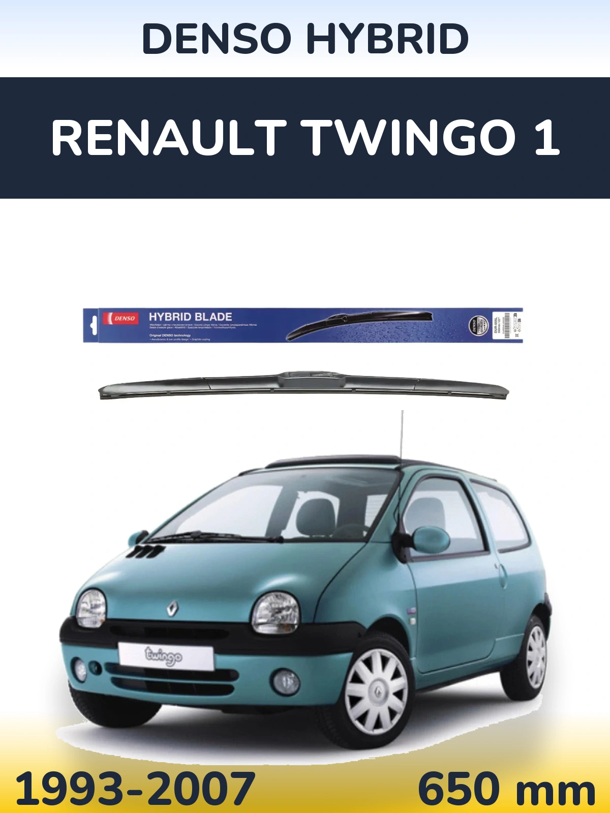 Передний дворник Denso Hybrid 650 мм для Renault Twingo 1 1993-2007