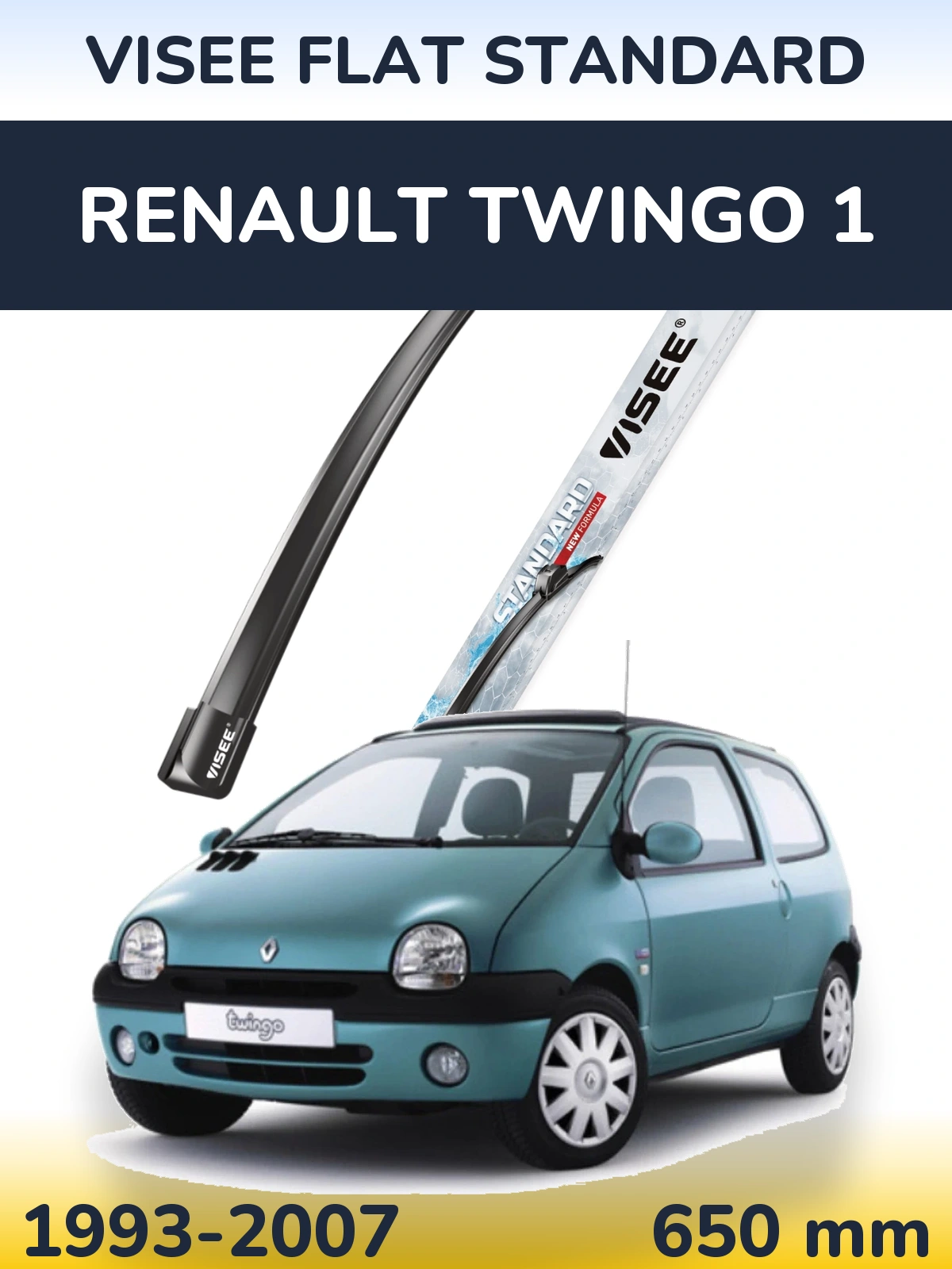 Przednia wycieraczka VISEE FLAT STANDARD 650 mm do Renault Twingo 1 1993-2007