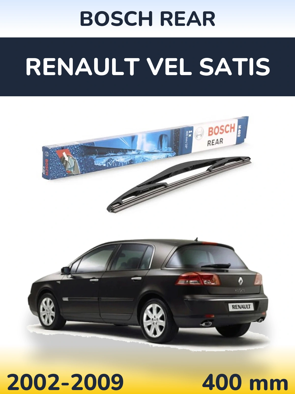 Tylna wycieraczka BOSCH Rear 400 mm do Renault Vel Satis 2002-2009