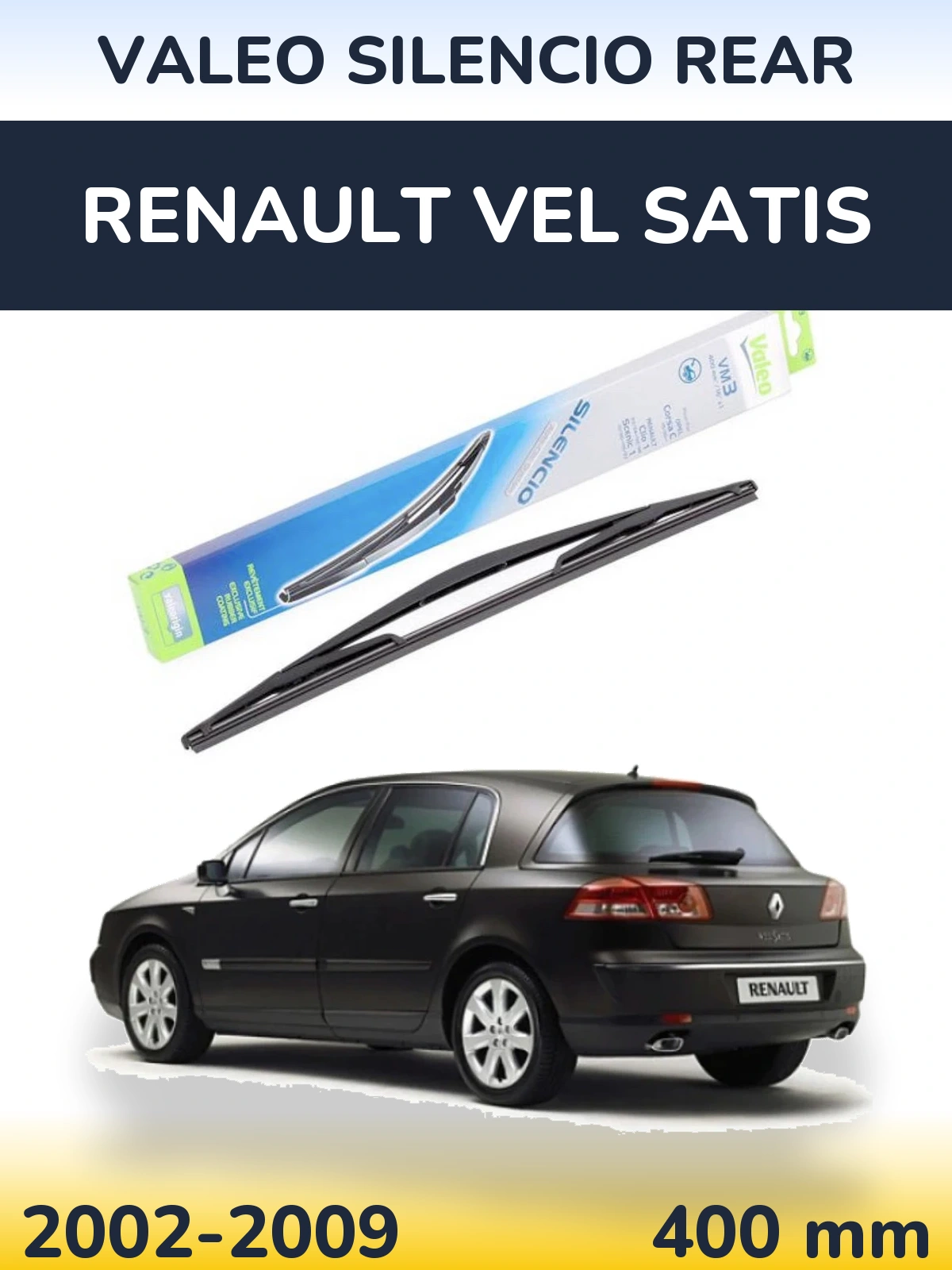 Задний дворник Valeo Silencio Rear 400 мм для Renault Vel Satis 2002-2009