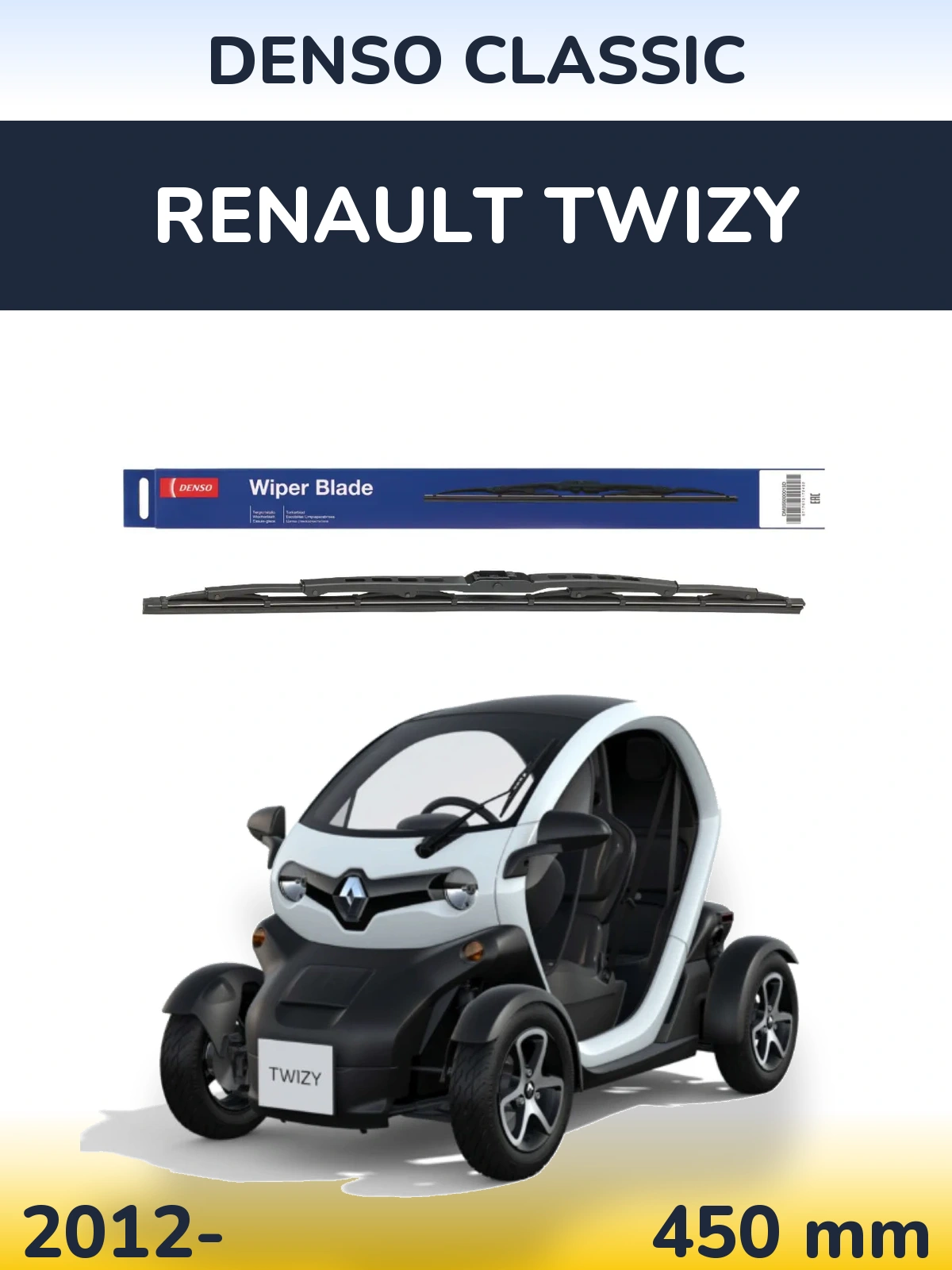 Przednia wycieraczka Denso Classic 450 mm do Renault Twizy 2012-2026