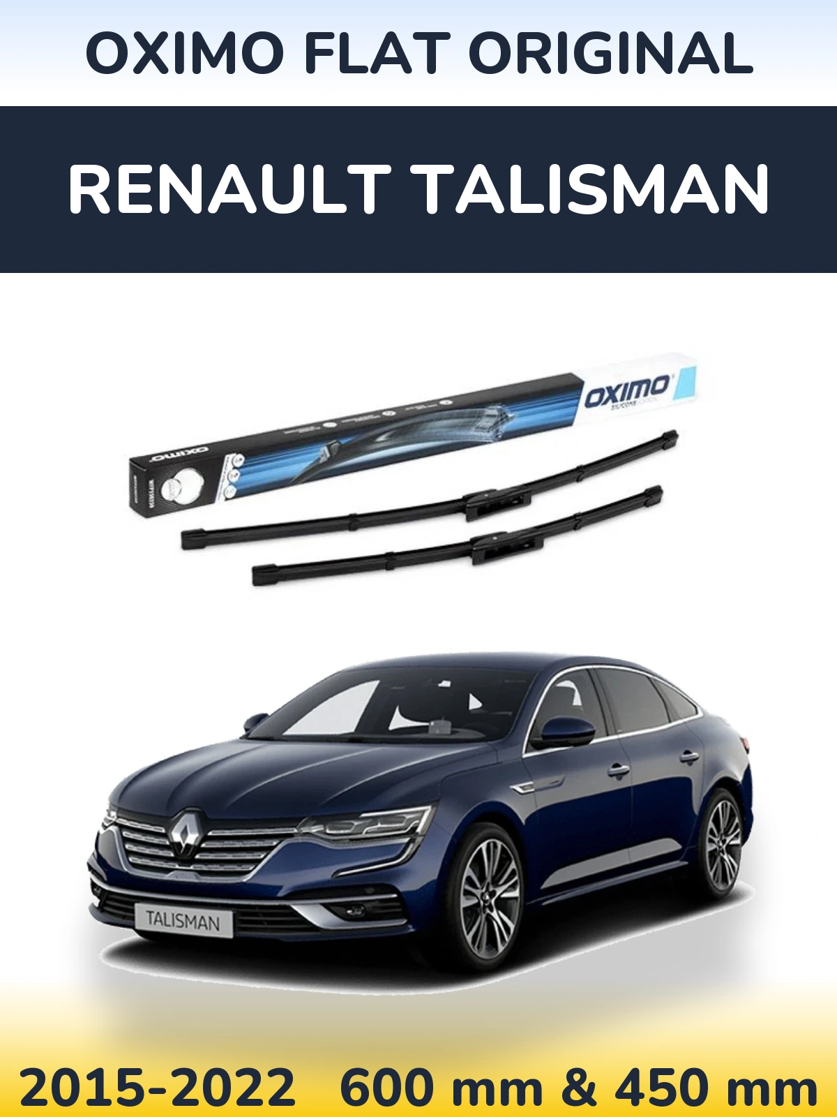 Komplet przednich wycieraczek Oximo Flat Original 600 & 450 mm do Renault Talisman 2015-2022