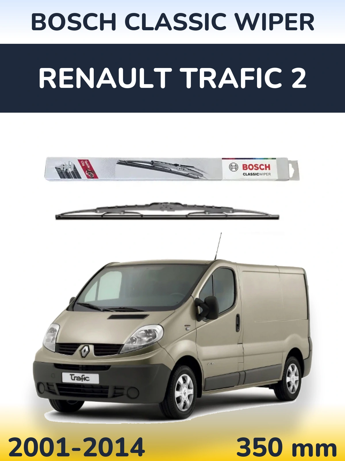 Tylna wycieraczka BOSCH Classic Wiper 340 mm do Renault Trafic 2 2001-2014