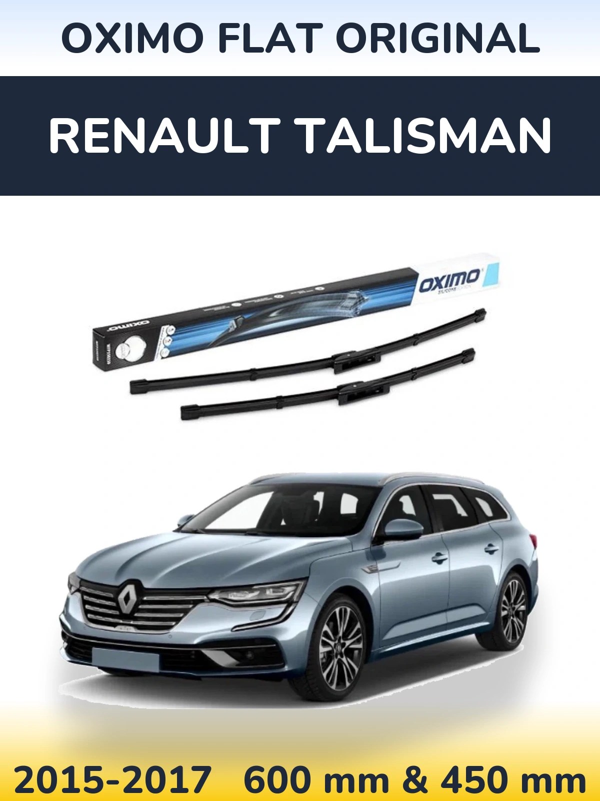 Komplet przednich wycieraczek Oximo Flat Original 600 & 450 mm do Renault Talisman 2015-2017