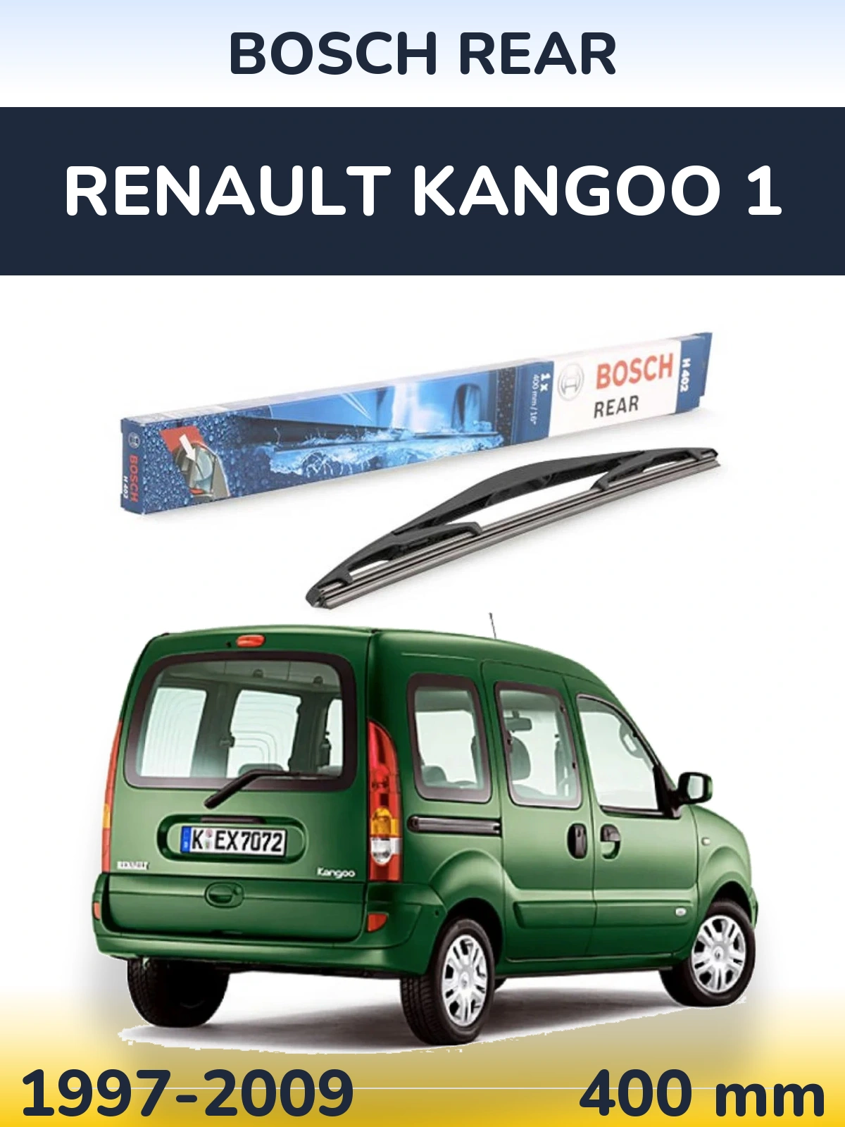 Задний дворник BOSCH Rear 400 мм для Renault Kangoo 1 1997-2009