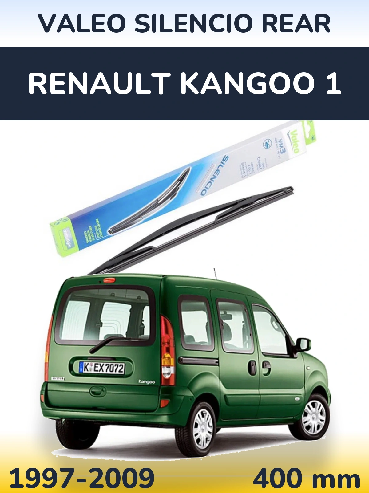 Задний дворник Valeo Silencio Rear 400 мм для Renault Kangoo 1 1997-2009