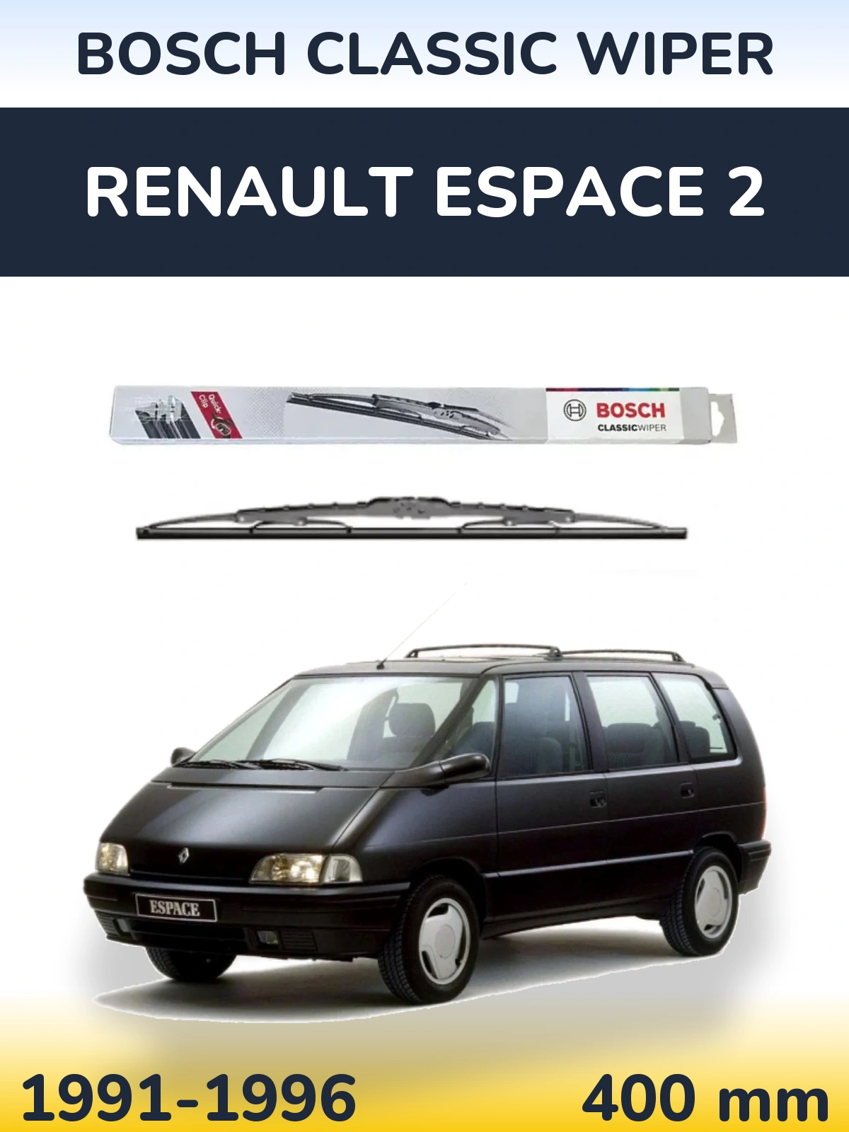 Tylna wycieraczka BOSCH Classic Wiper 400 mm do Renault Espace 2 1991-1996