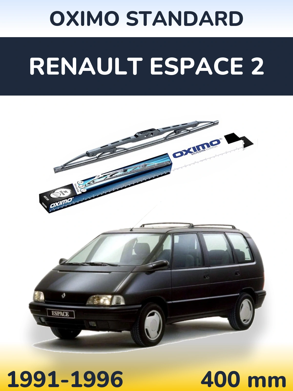 Rear wiper blade Oximo Standard 400 mm for Renault Espace 2 1991-1996