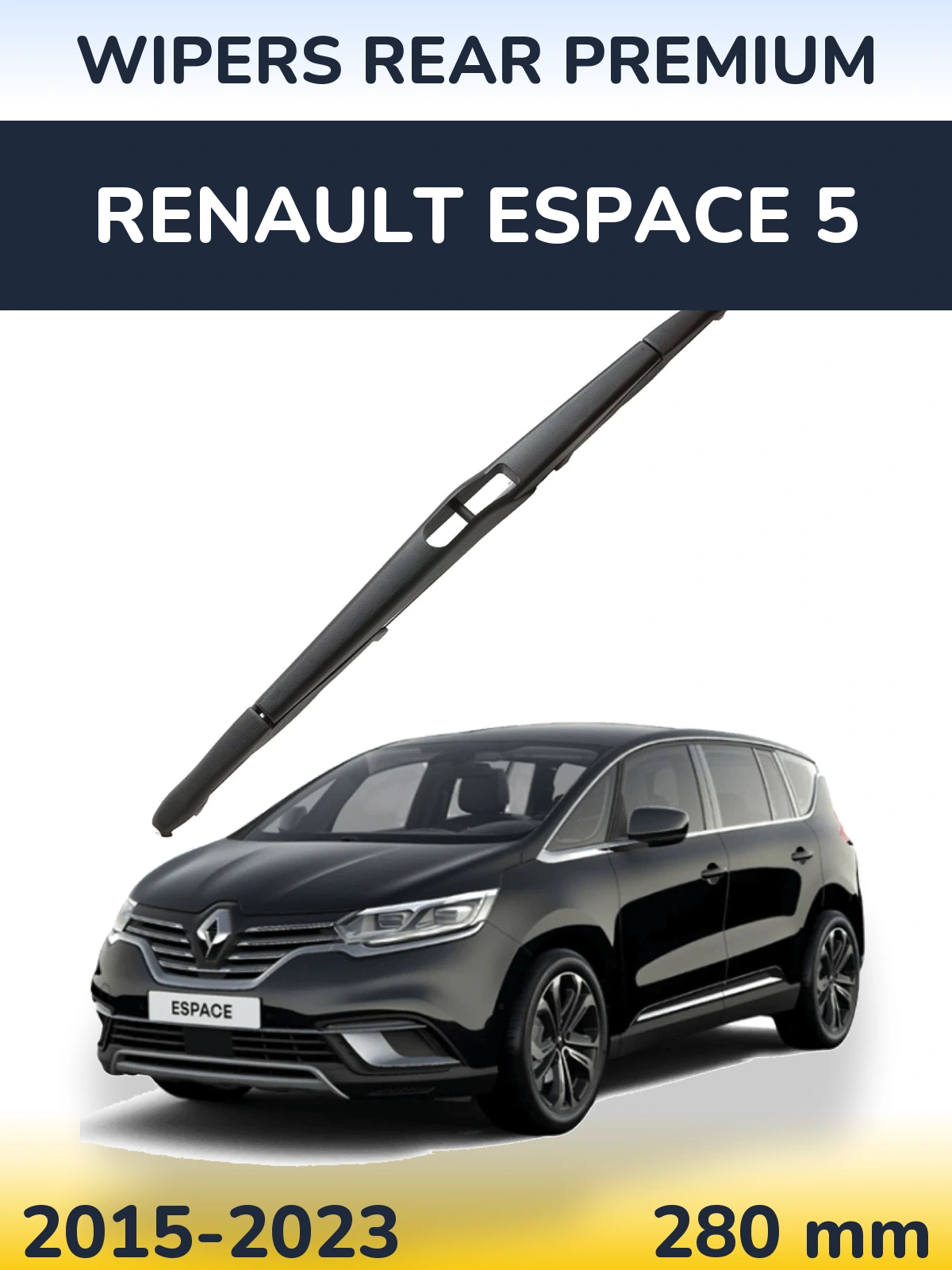 Задний дворник WIPERS REAR PREMIUM 280 мм для Renault Espace 5 2015-2023