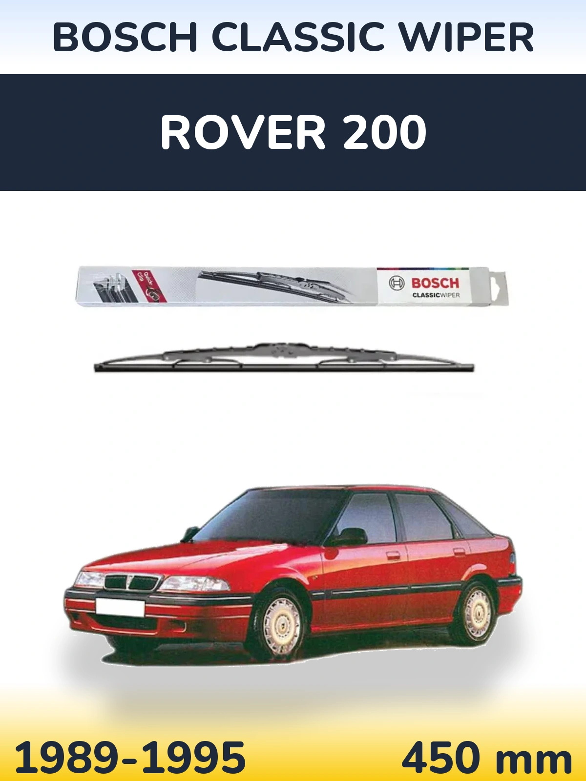 Задний дворник BOSCH Classic Wiper 450 мм для Rover 200 1989-1995