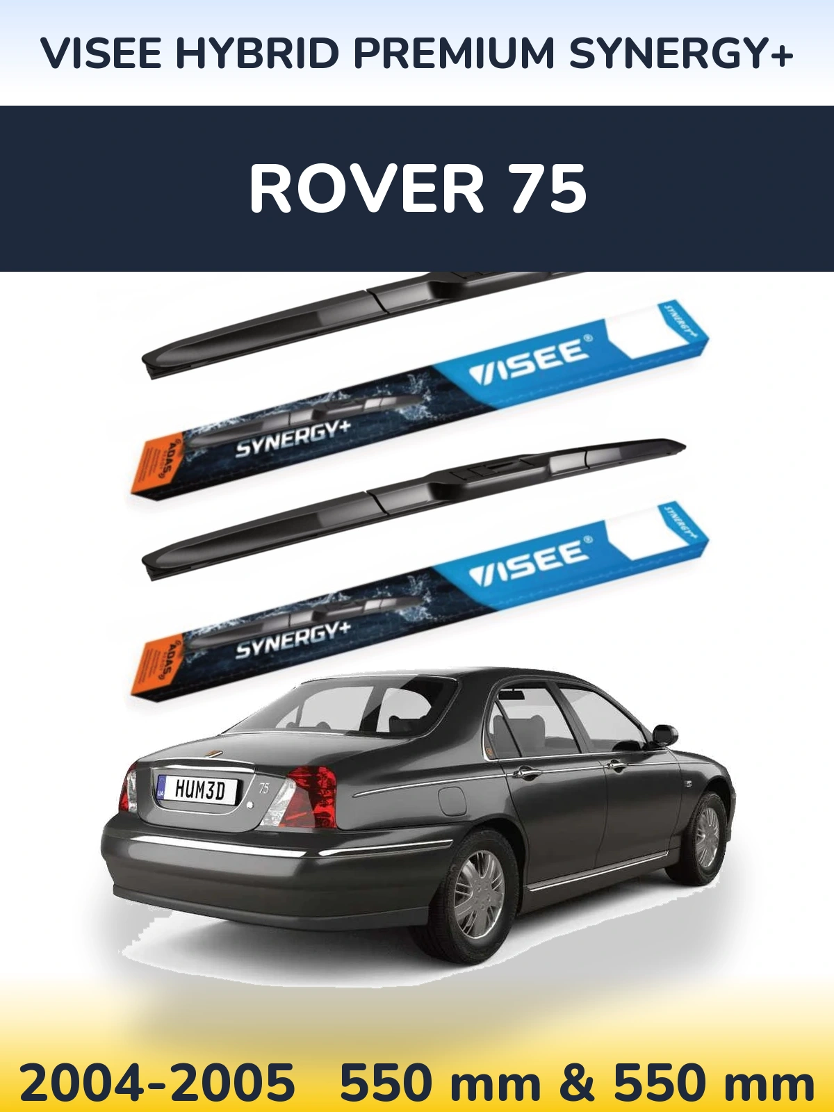 Komplet przednich wycieraczek VISEE HYBRID PREMIUM SYNERGY+ 550 & 550 mm do Rover 75 2004-2005