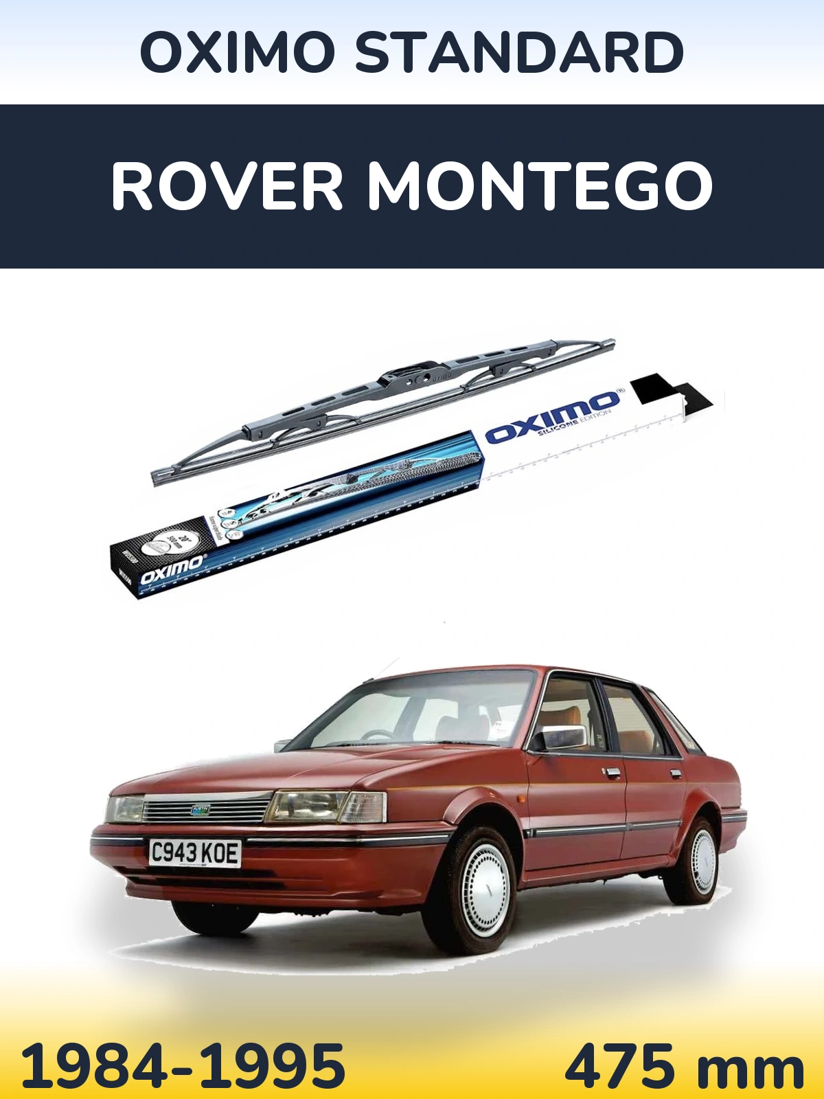 Tylna wycieraczka Oximo Standard 475 mm do Rover Montego 1984-1995