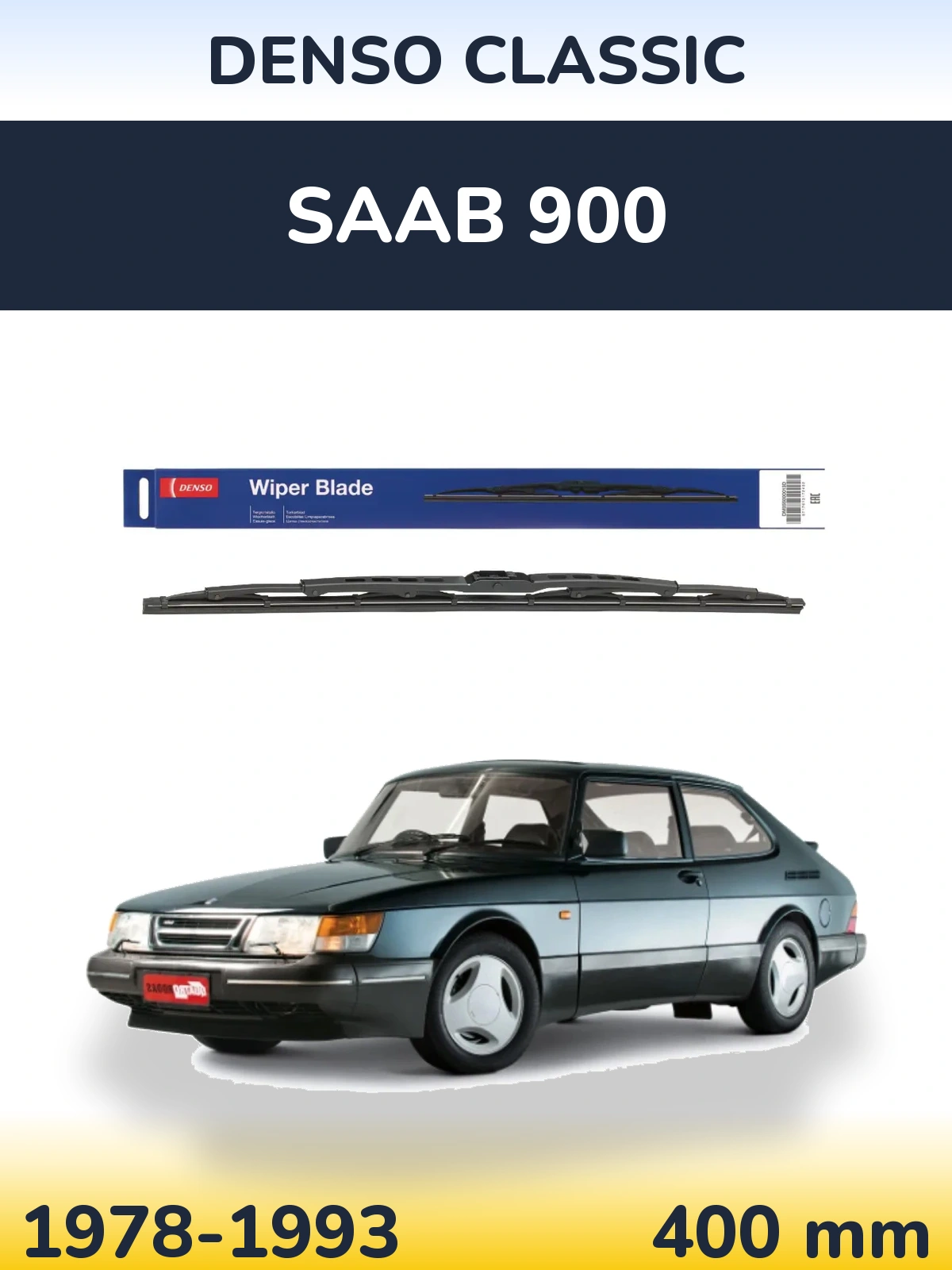 Tylna wycieraczka Denso Classic 400 mm do SAAB 900 1978-1993