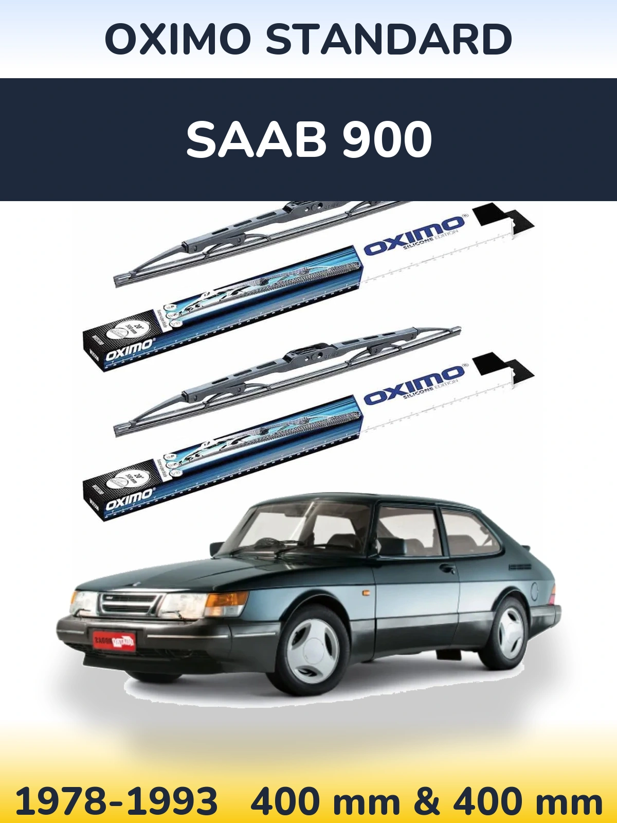 Komplet przednich wycieraczek Oximo Standard 400 & 400 mm do SAAB 900 1978-1993