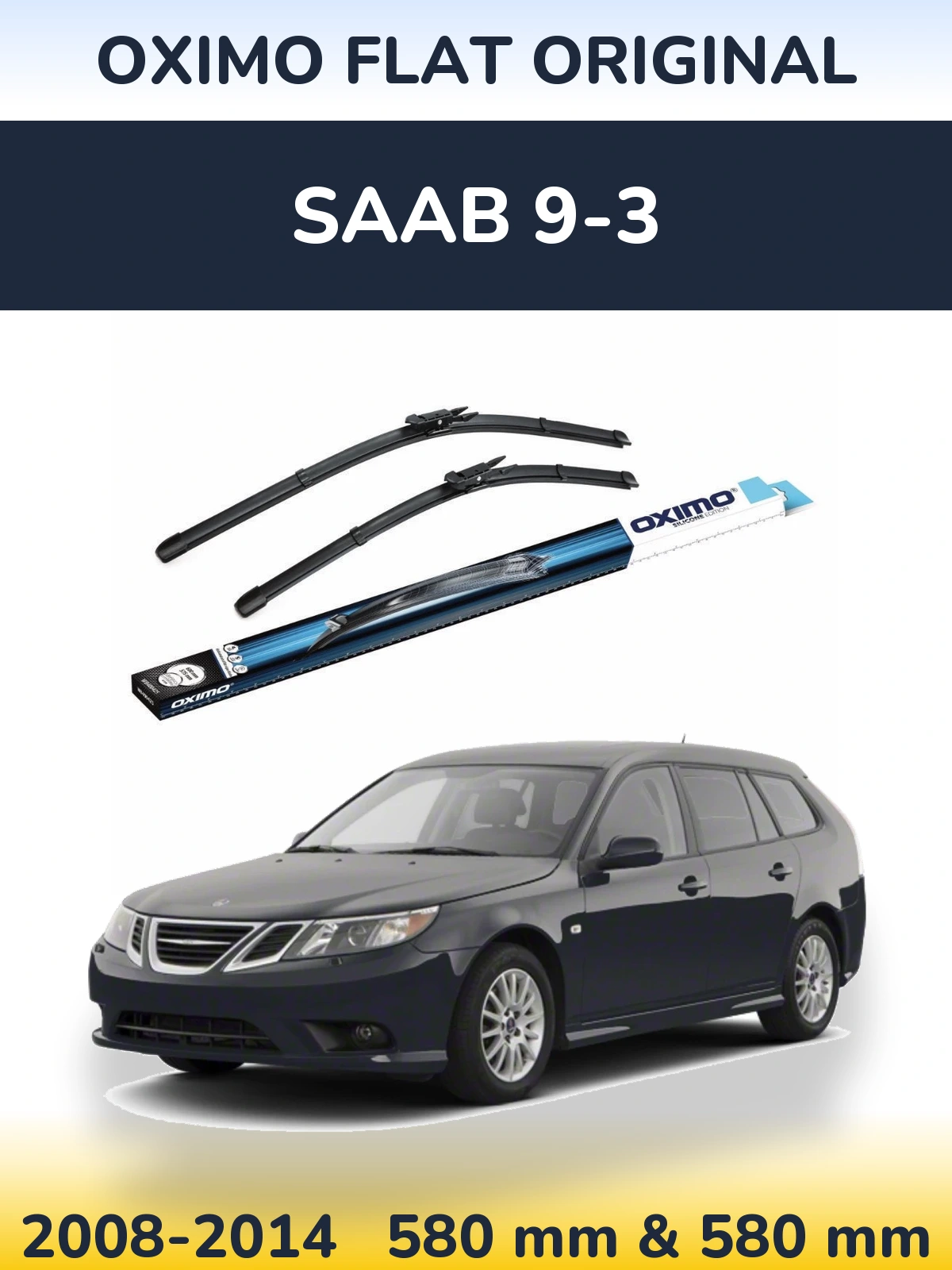 Komplet przednich wycieraczek Oximo Flat Original 600 & 580 mm do SAAB 9-3 2008-2014