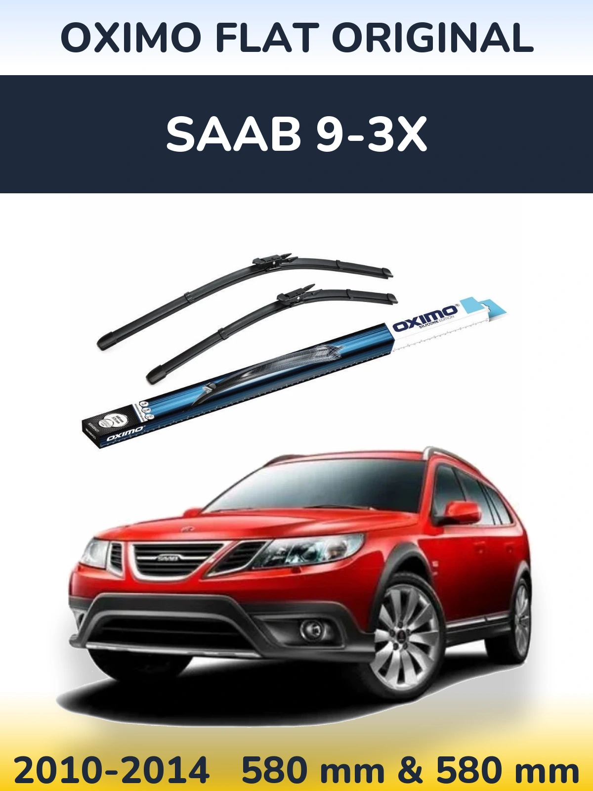 Komplet przednich wycieraczek Oximo Flat Original 600 & 580 mm do SAAB 9-3X 2010-2014