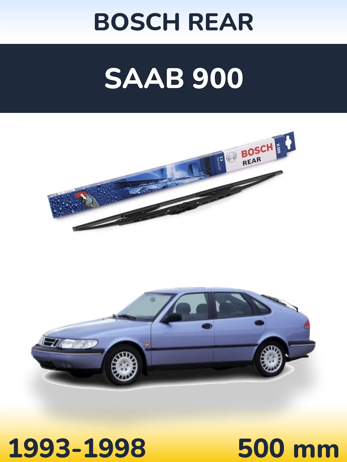 Tylna wycieraczka BOSCH Rear 500 mm do SAAB 900 1993-1998