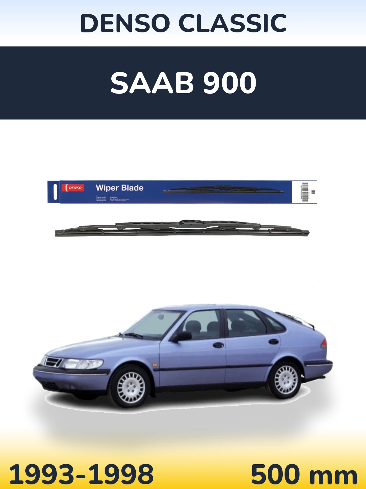 Tylna wycieraczka Denso Classic 500 mm do SAAB 900 1993-1998