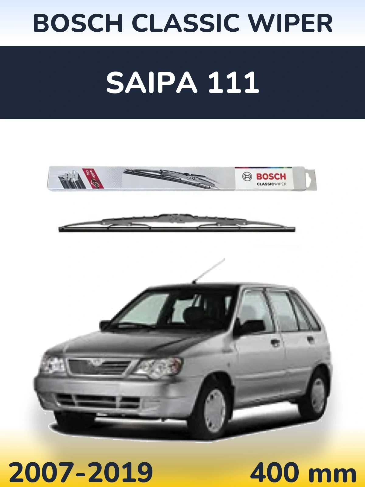 Tylna wycieraczka BOSCH Classic Wiper 400 mm do Saipa 111 2007-2019