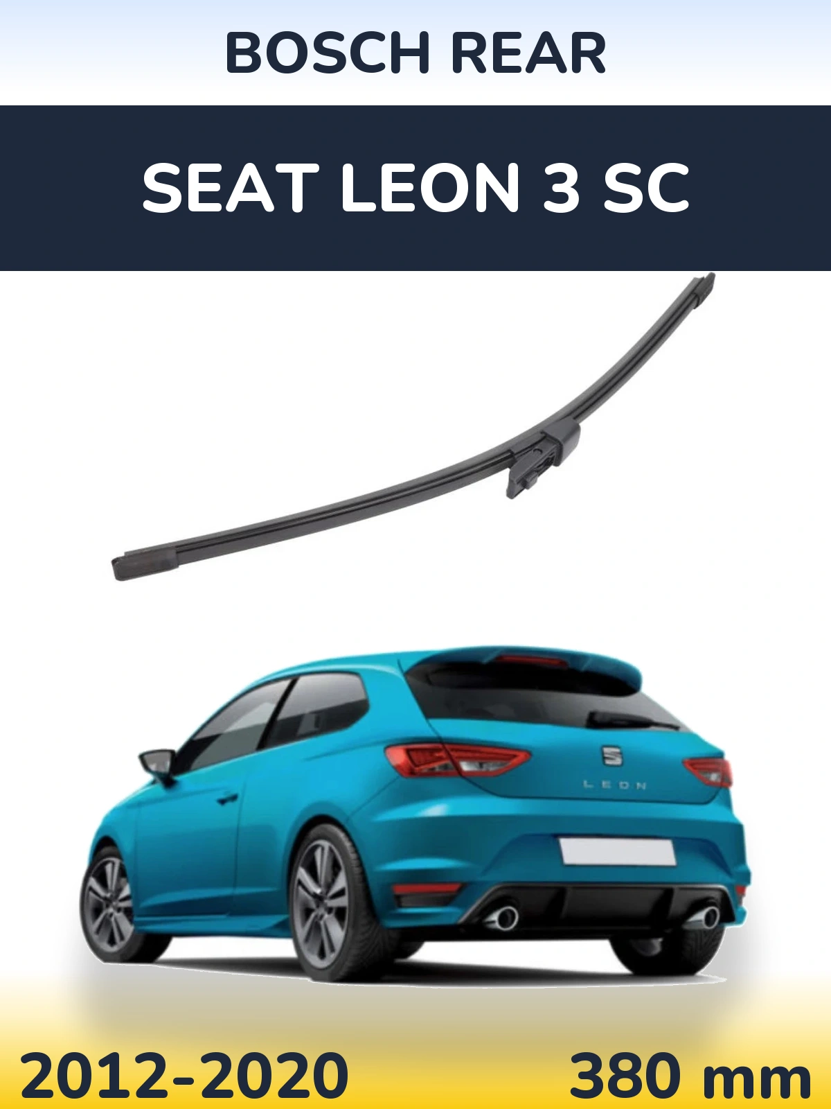 Задний дворник BOSCH Rear 380 мм для SEAT Leon 3 SC 2012-2020