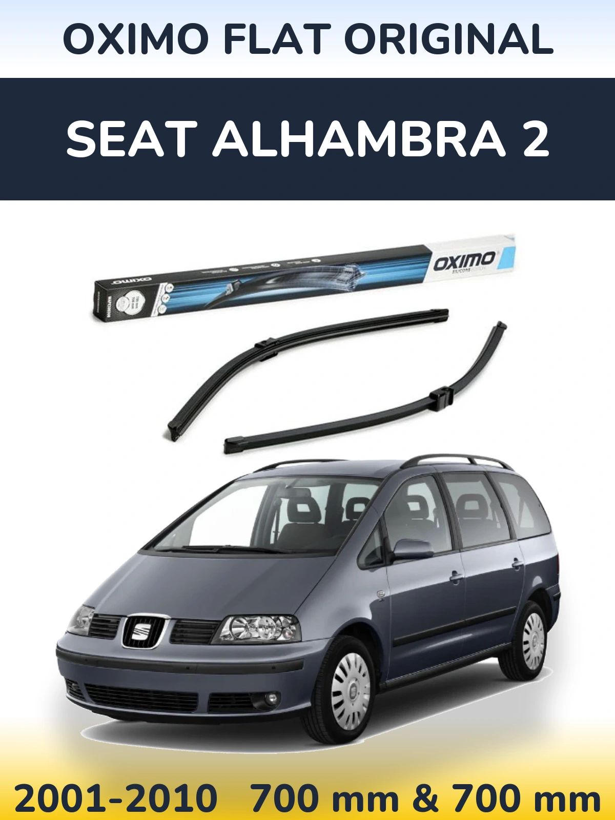 Komplet przednich wycieraczek Oximo Flat Original 700 & 700 mm do SEAT Alhambra 2 2001-2010