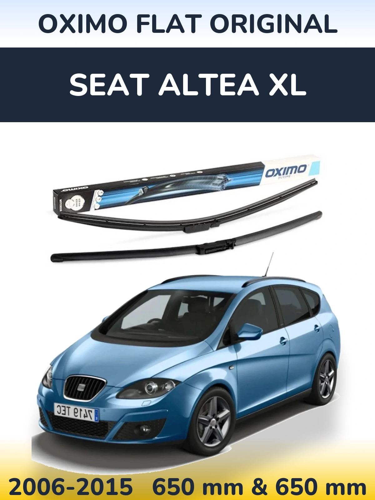Komplet przednich wycieraczek Oximo Flat Original 650 & 650 mm do SEAT Altea XL 2006-2015