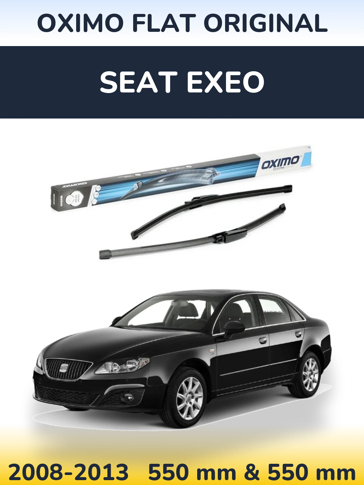 Комплект передних дворников Oximo Flat Original 550 & 550 мм для SEAT Exeo 2008-2013
