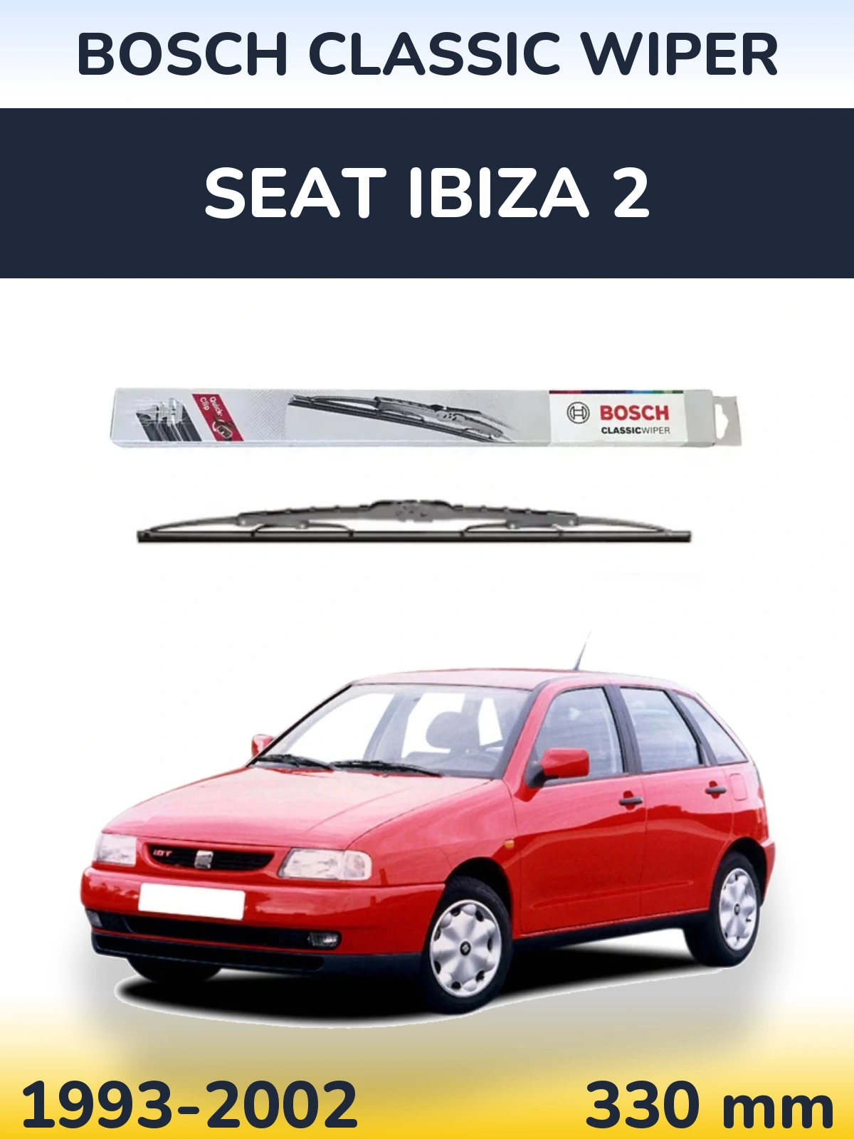Tylna wycieraczka BOSCH Classic Wiper 340 mm do SEAT Ibiza 2 1993-2002