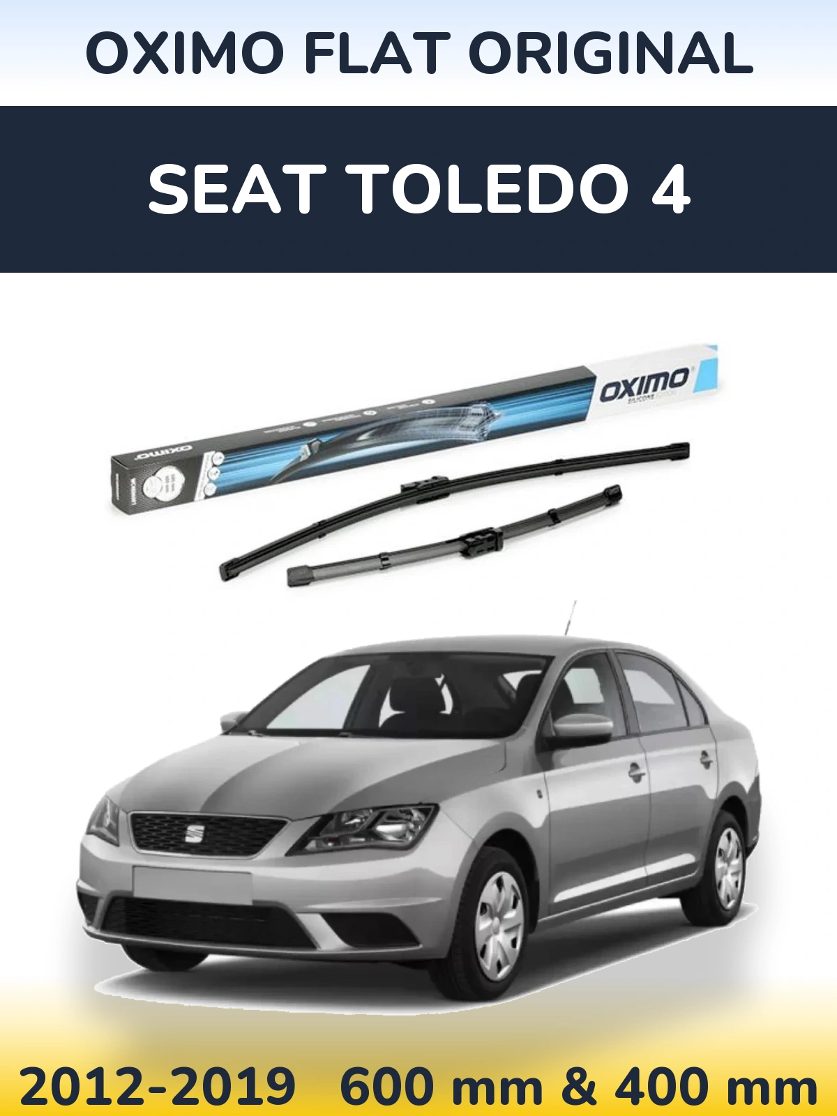 Komplet przednich wycieraczek Oximo Flat Original 600 & 400 mm do SEAT Toledo 4 2012-2019