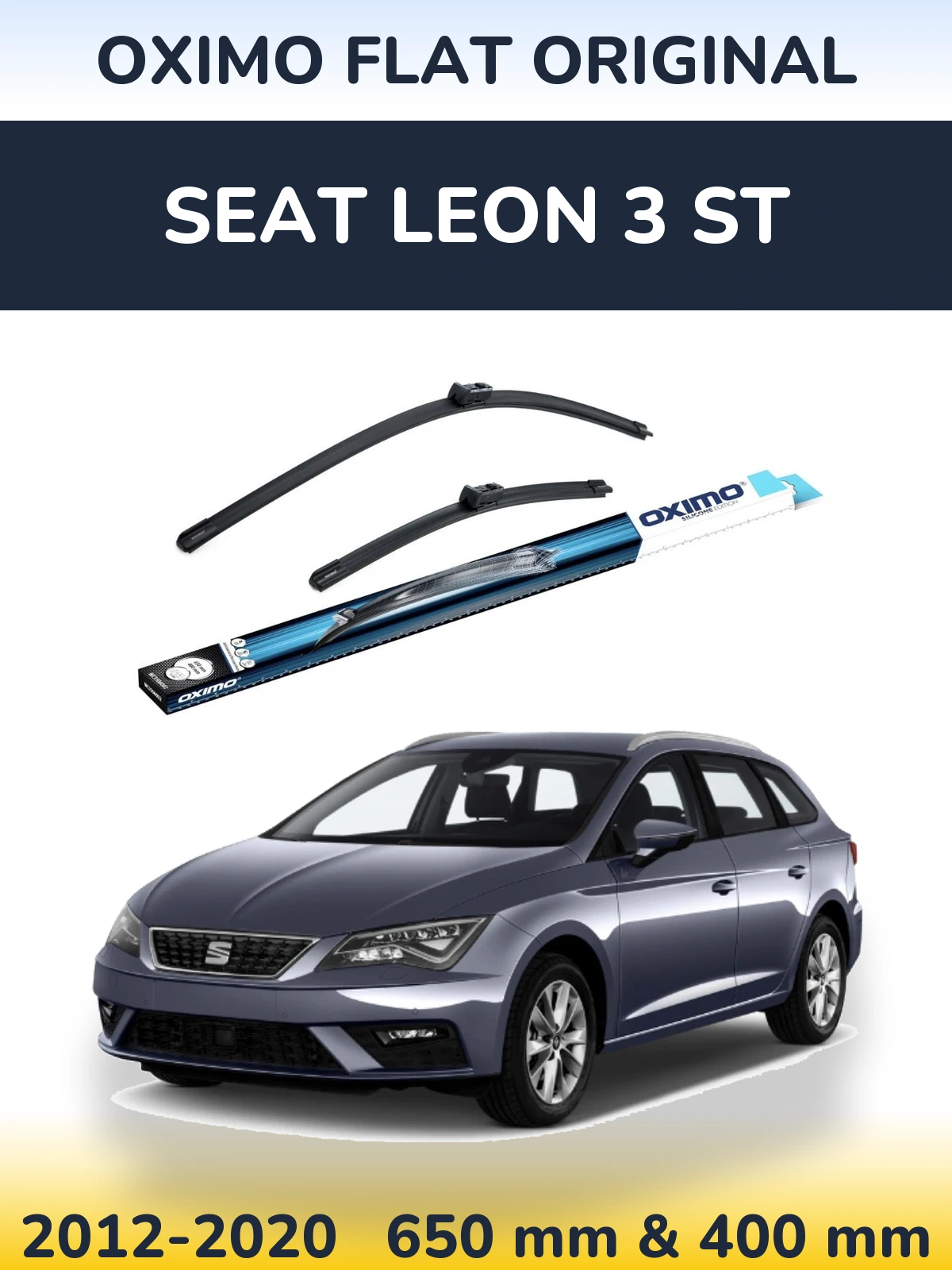 Komplet przednich wycieraczek Oximo Flat Original 650 & 400 mm do SEAT Leon 3 ST 2012-2020