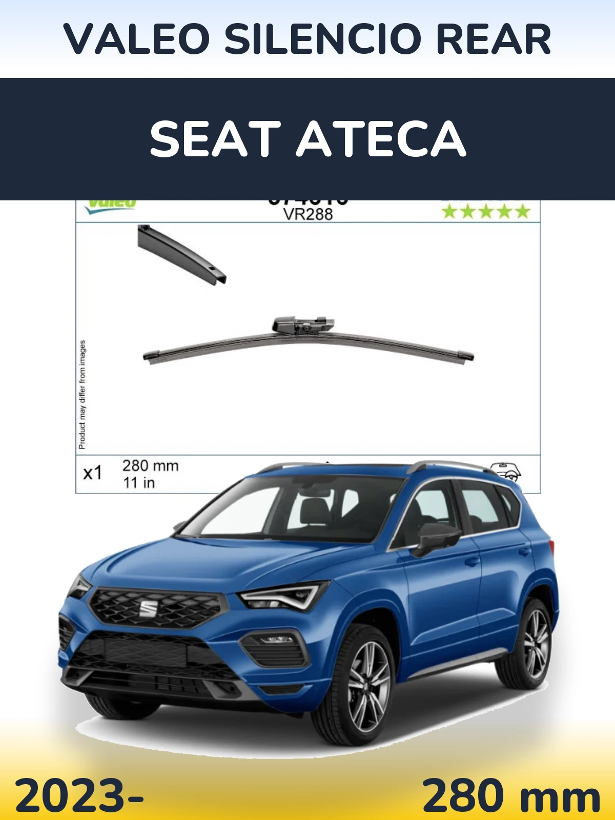 Tylna wycieraczka Valeo Silencio Rear 280 mm do SEAT Ateca 2023-2026