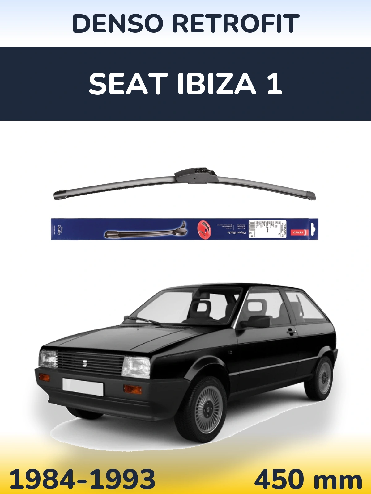 Przednia wycieraczka Denso Retrofit 450 mm do SEAT Ibiza 1 1984-1993