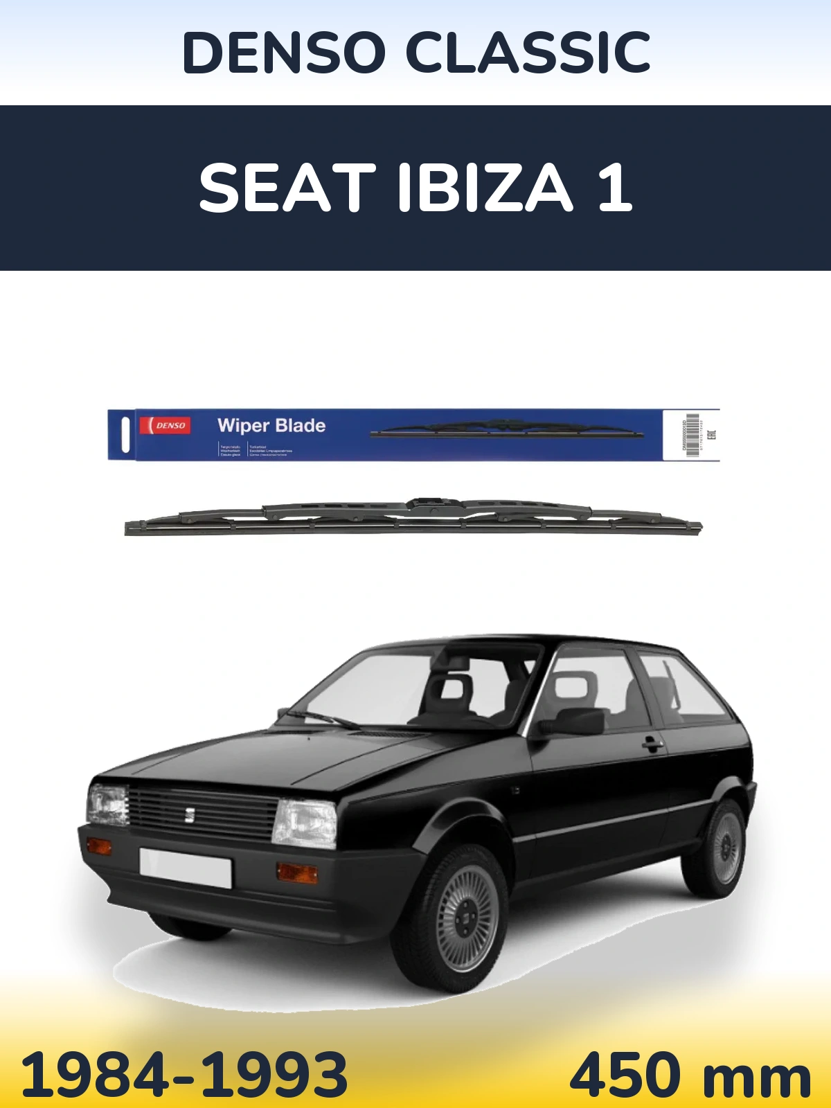 Tylna wycieraczka Denso Classic 450 mm do SEAT Ibiza 1 1984-1993