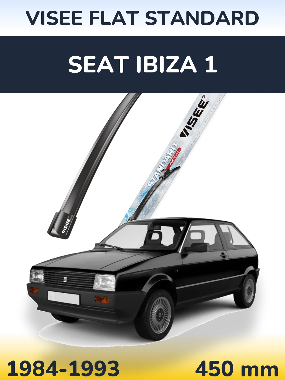 Przednia wycieraczka VISEE FLAT STANDARD 450 mm do SEAT Ibiza 1 1984-1993