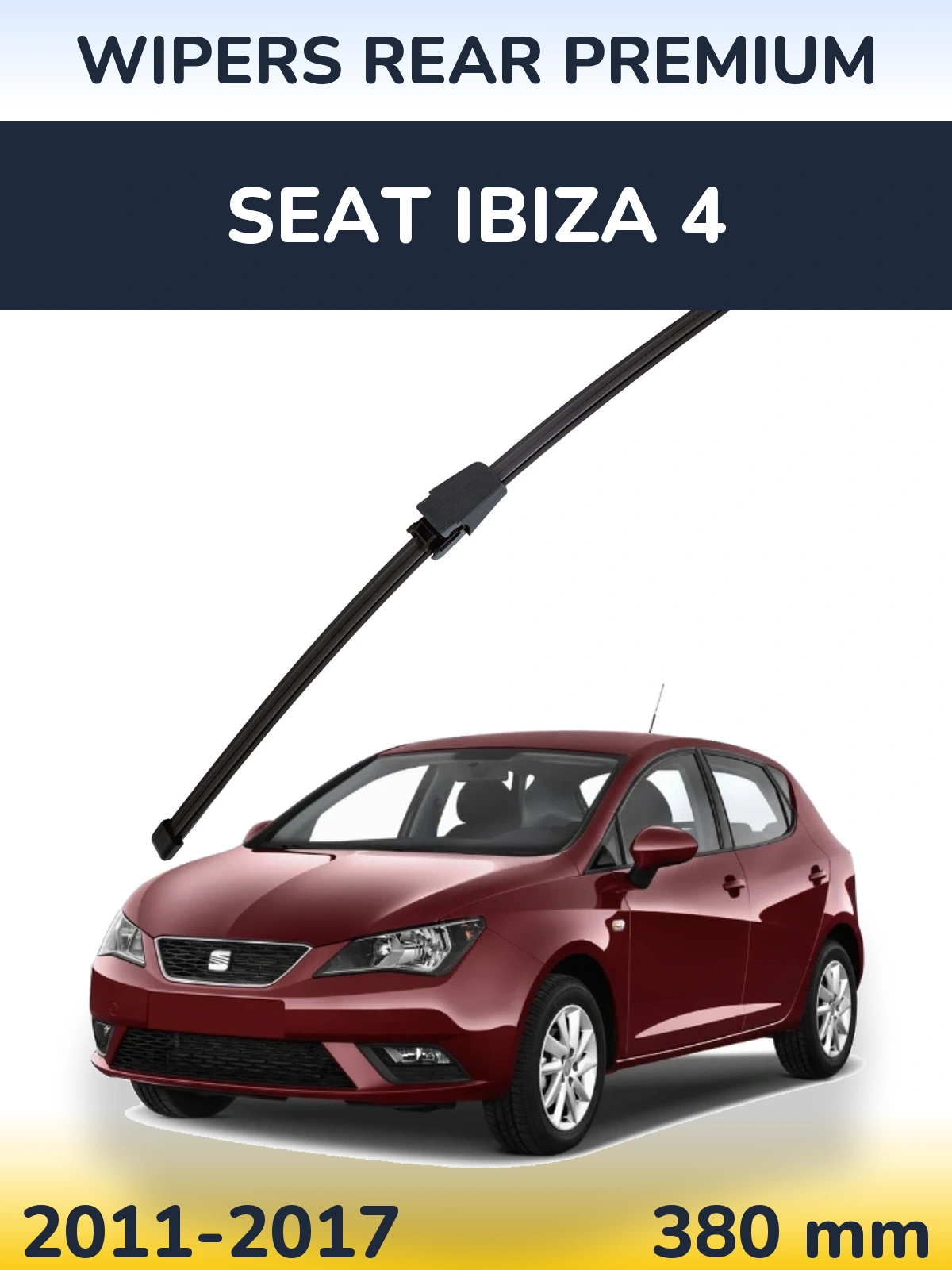 Tylna wycieraczka WIPERS REAR PREMIUM 380 mm do SEAT Ibiza 4 2011-2017