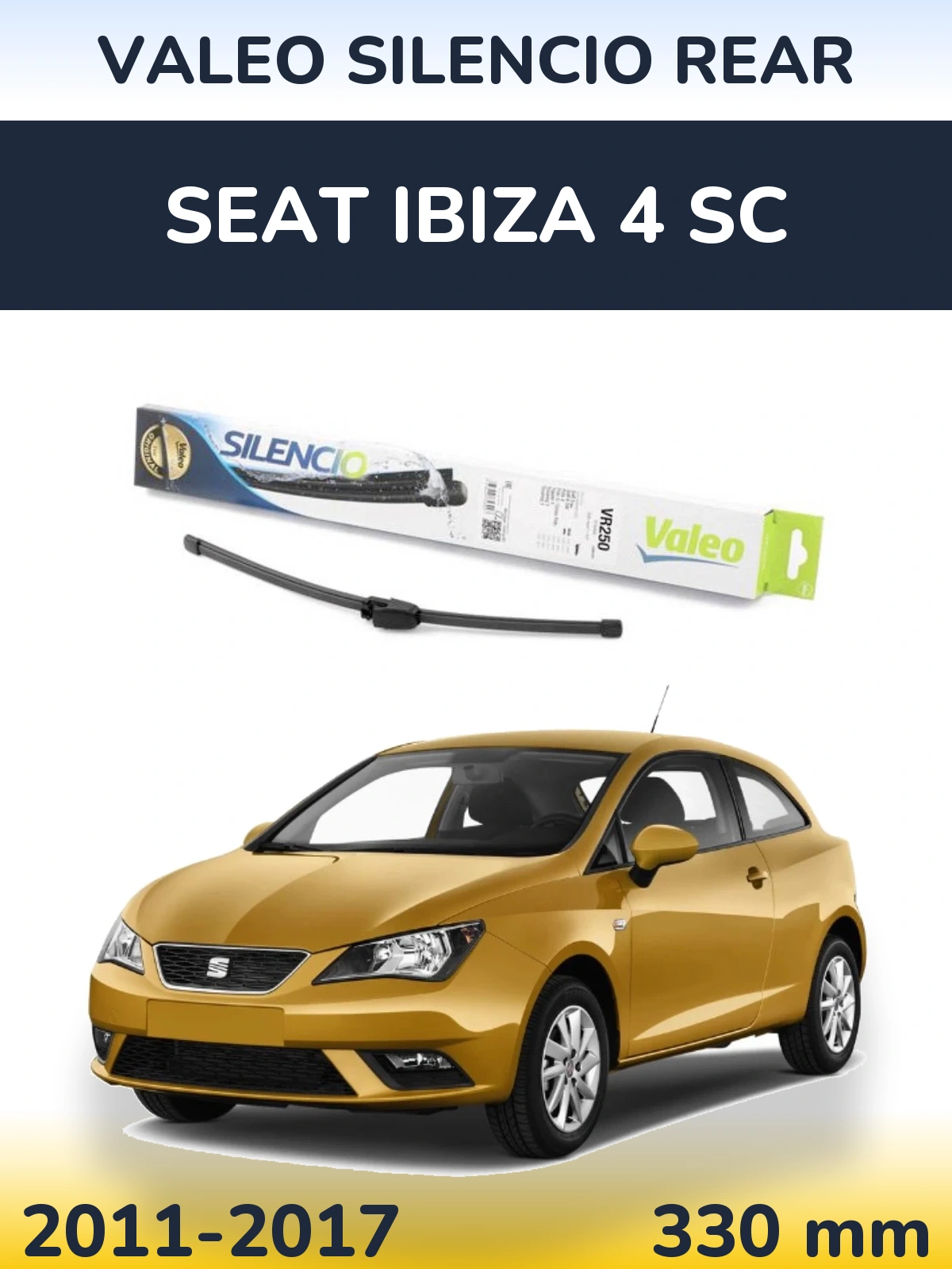 Tylna wycieraczka Valeo Silencio Rear 335 mm do SEAT Ibiza 4 SC 2011-2017