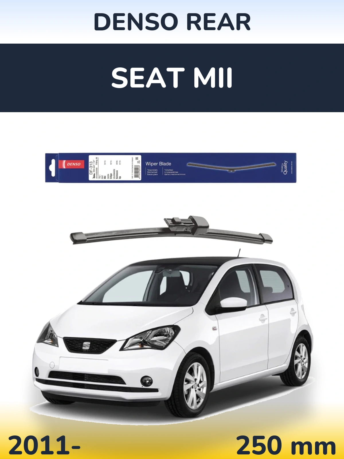 Tylna wycieraczka Denso Rear 250 mm do SEAT Mii 2011-2026