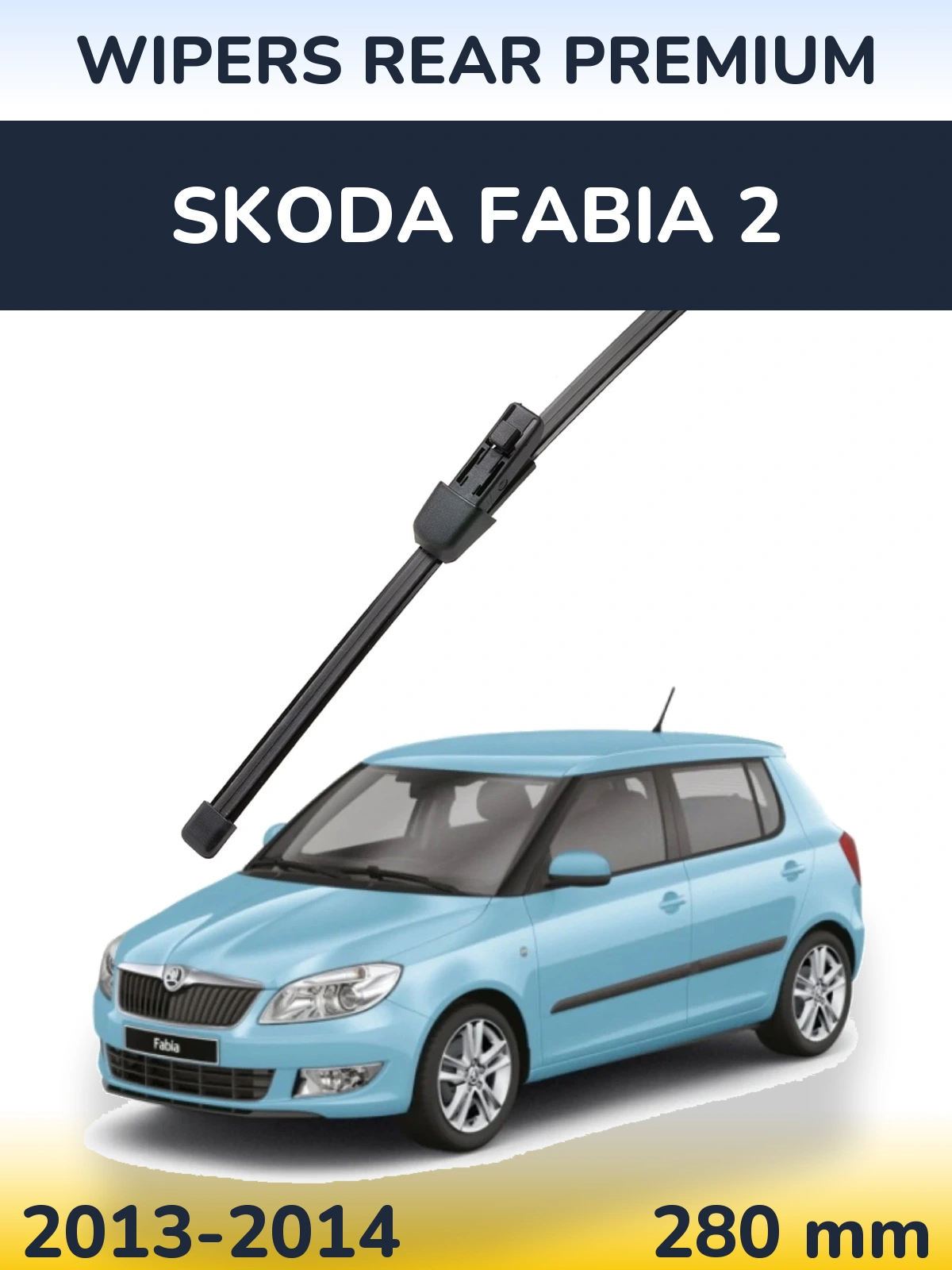 Rear wiper blade WIPERS REAR PREMIUM 280 mm for Skoda Fabia 2 2013-2014