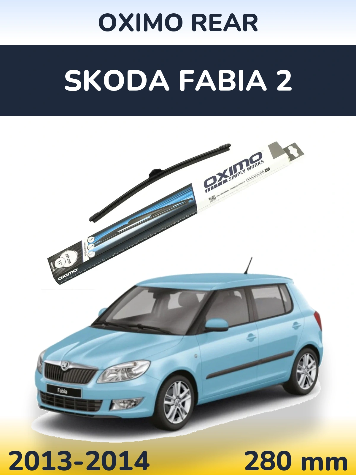 Rear wiper blade Oximo Rear 280 mm for Skoda Fabia 2 2013-2014