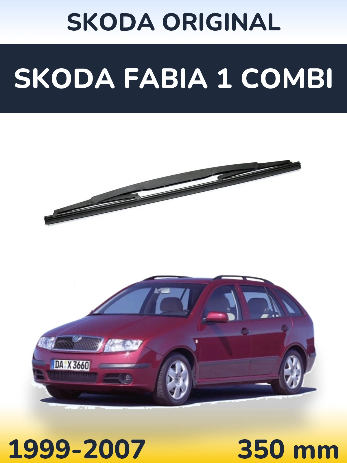 Rear wiper blade Skoda OEM Skoda Original 350 mm for Skoda Fabia 1 Combi 1999-2007