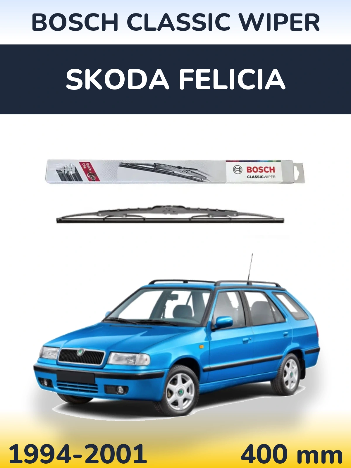 Tylna wycieraczka BOSCH Classic Wiper 400 mm do Skoda Felicia 1994-2001
