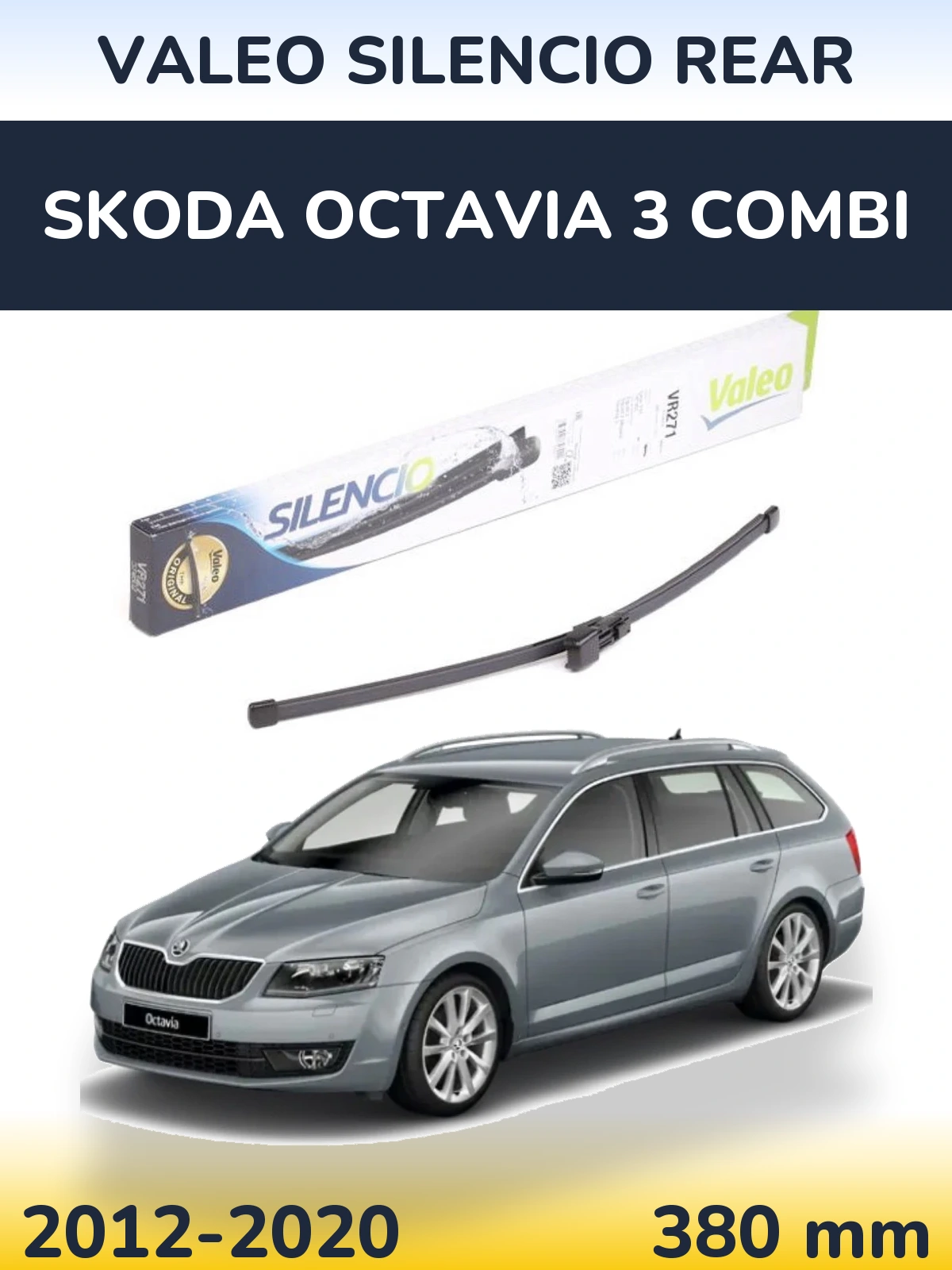 Tylna wycieraczka Valeo Silencio Rear 380 mm do Skoda Octavia 3 Combi 2012-2020